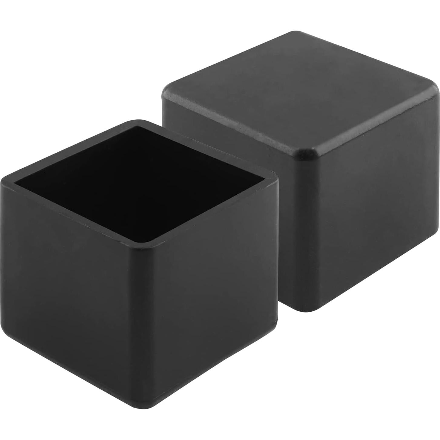 16 Tapones de Pierna de Silla HARSKIYER 25x25mm Caucho Negro