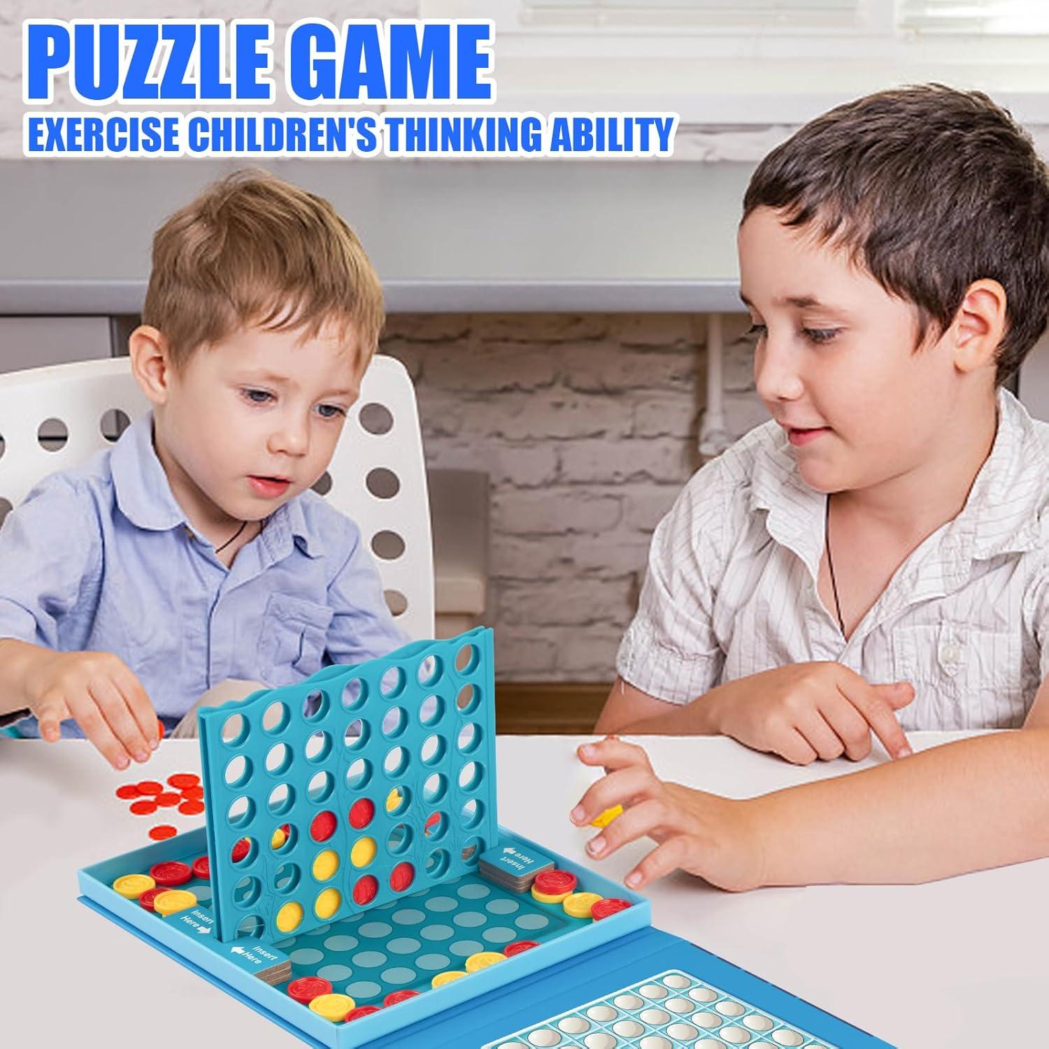 Juego de 4 en Raya TRAVOFUN para Niños 3 a 8 Años - Juguete de Viaje