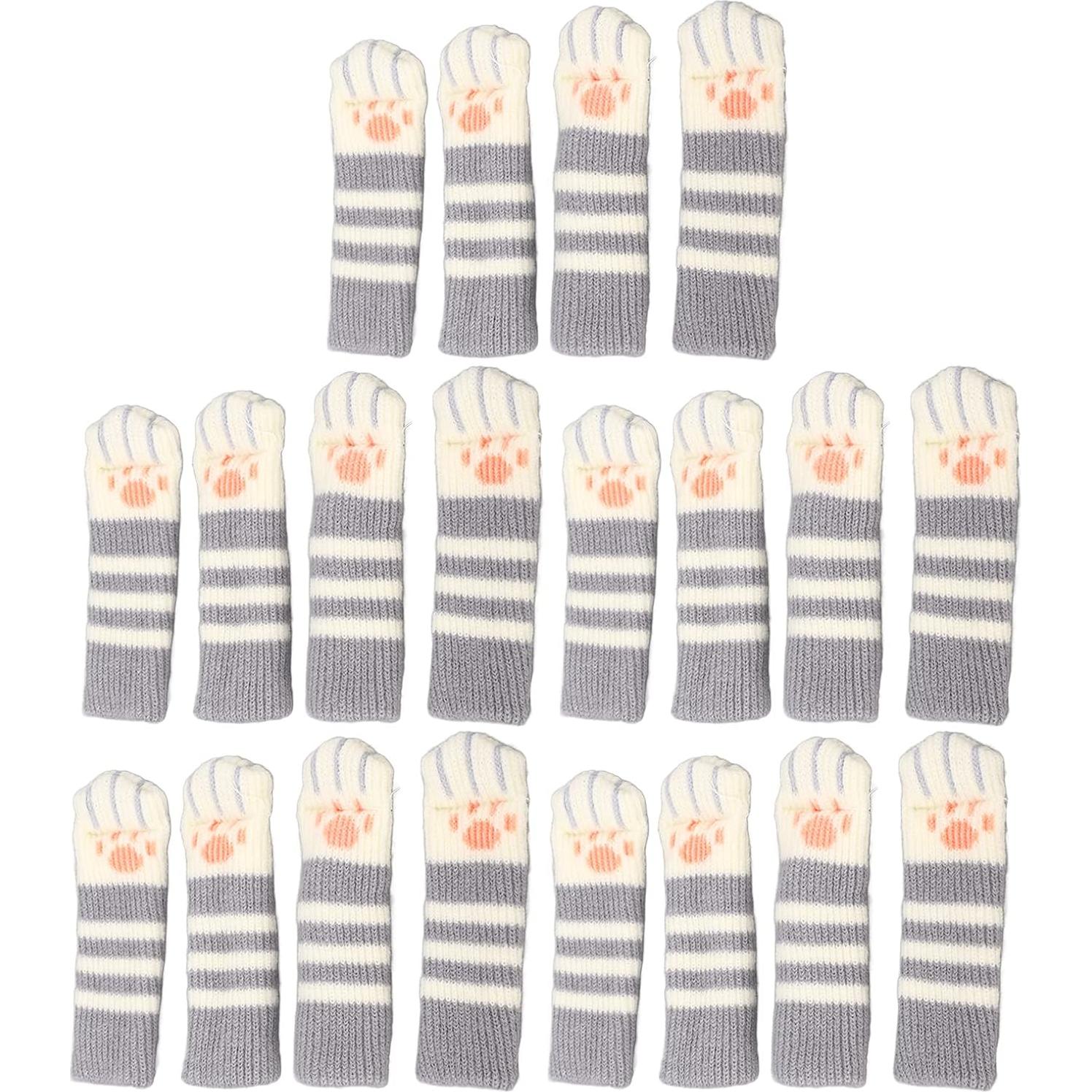 20 Cubiertas de Pies de Mesa para Gatos Hilitand - Rayas Gris