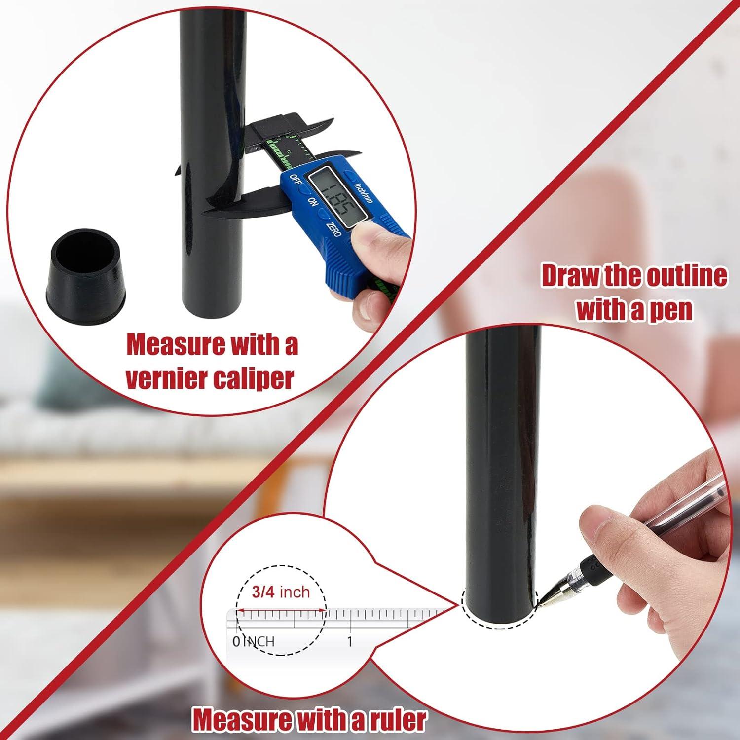 48 Protectores de Patas de Silla de Goma Treela 1.9 cm Antideslizantes