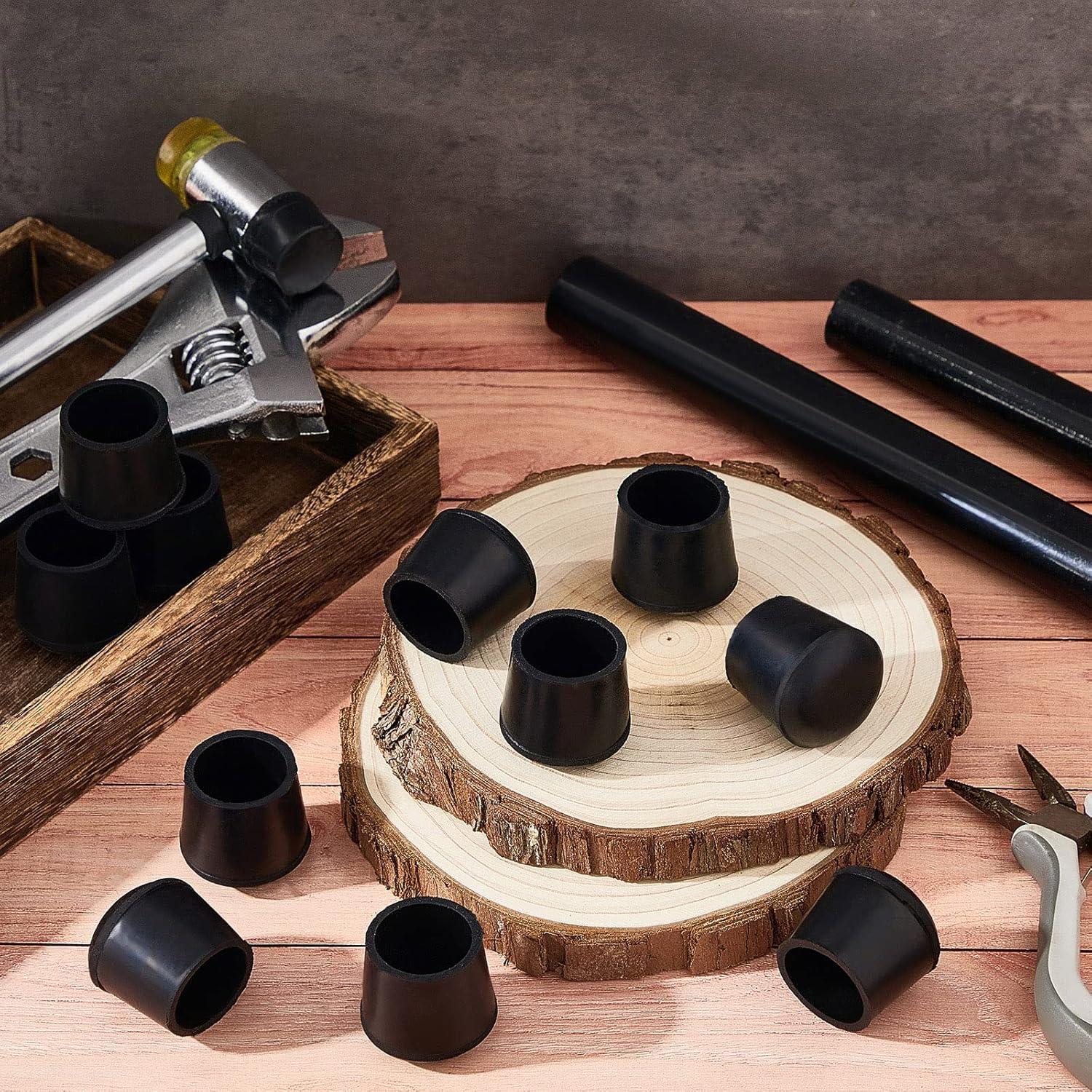 48 Protectores de Patas de Silla de Goma Treela 1.9 cm Antideslizantes