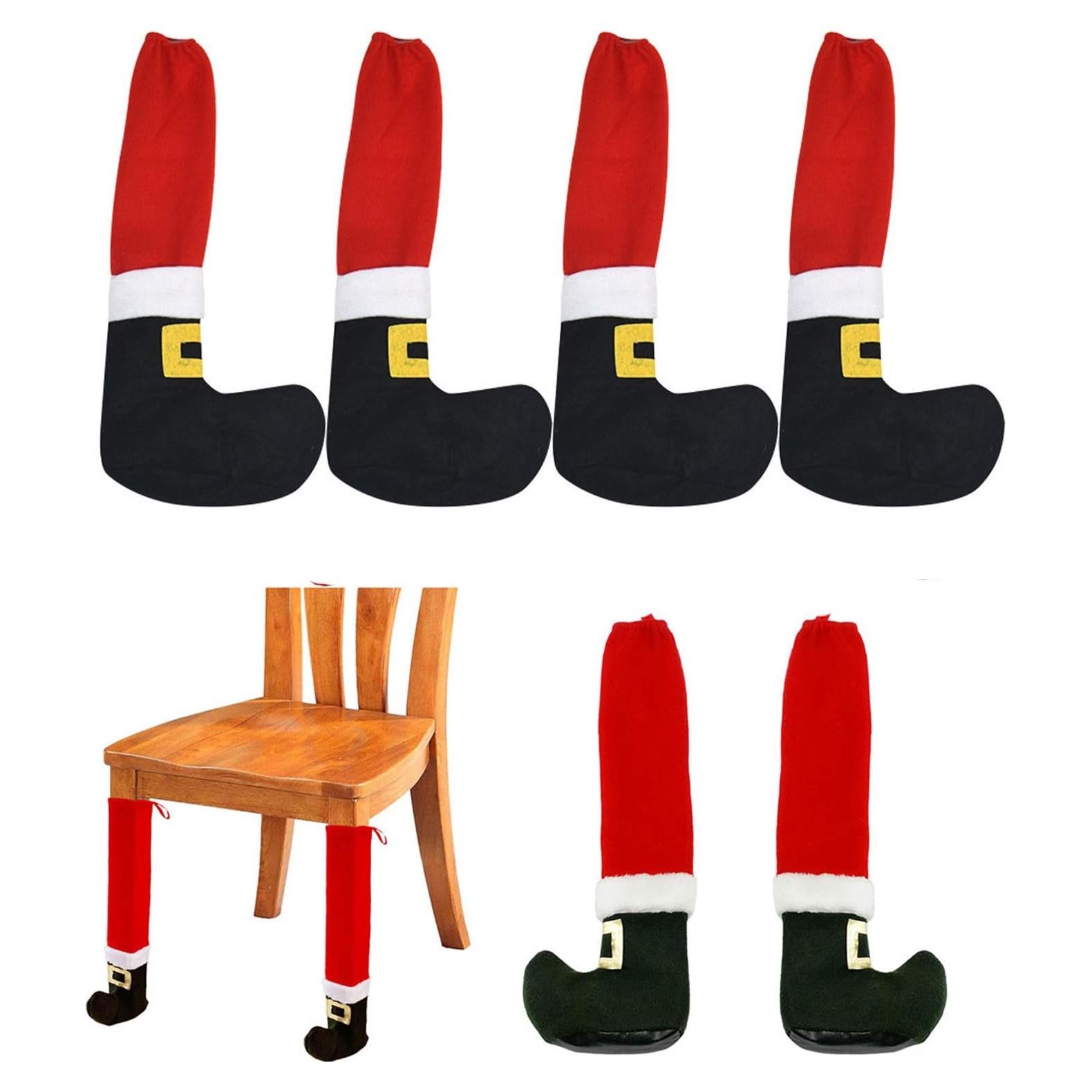 4 Calcetines de Navidad PPCAT para Muebles - Protectores de Suelo