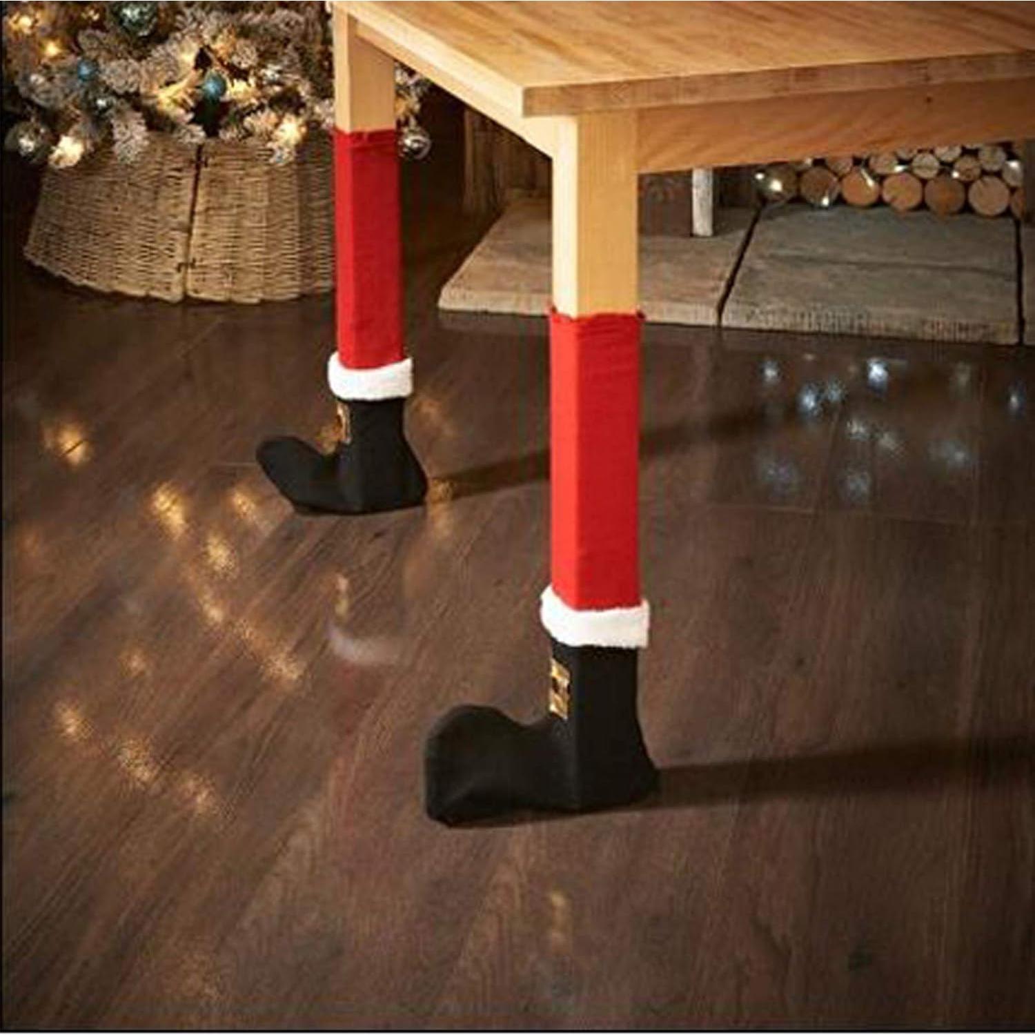 4 Calcetines de Navidad PPCAT para Muebles - Protectores de Suelo