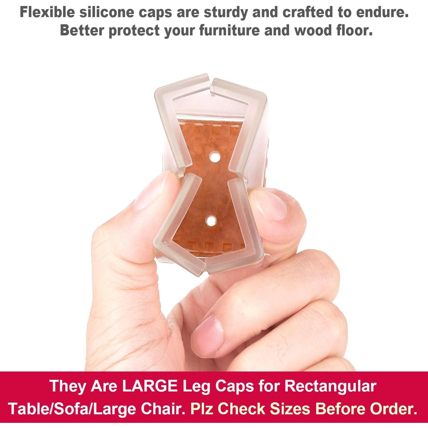 Protectores de Suelo Anwenk para Patas de Silla Rectangulares 16 Piezas