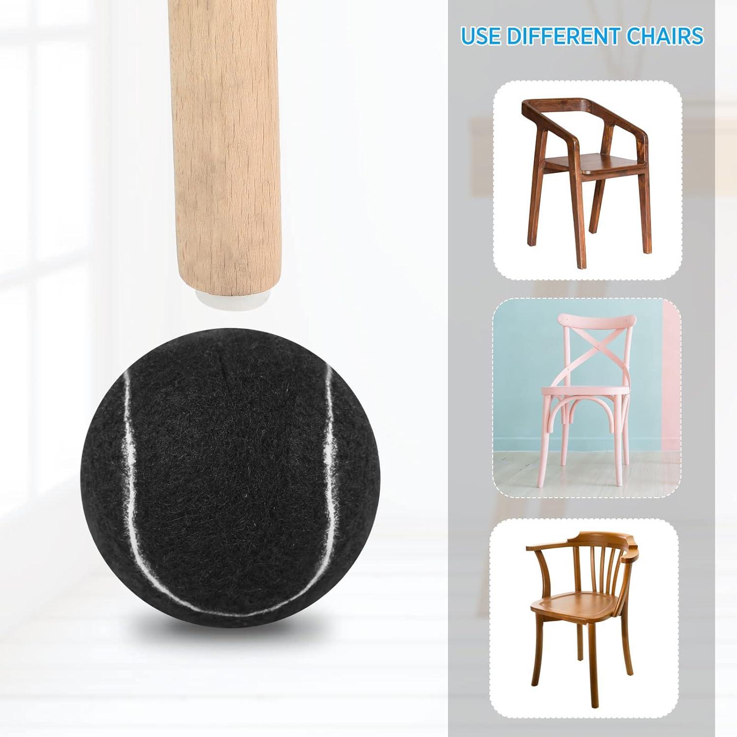 40 Pelotas de Tenis Precortadas Macarrie para Muebles Negros