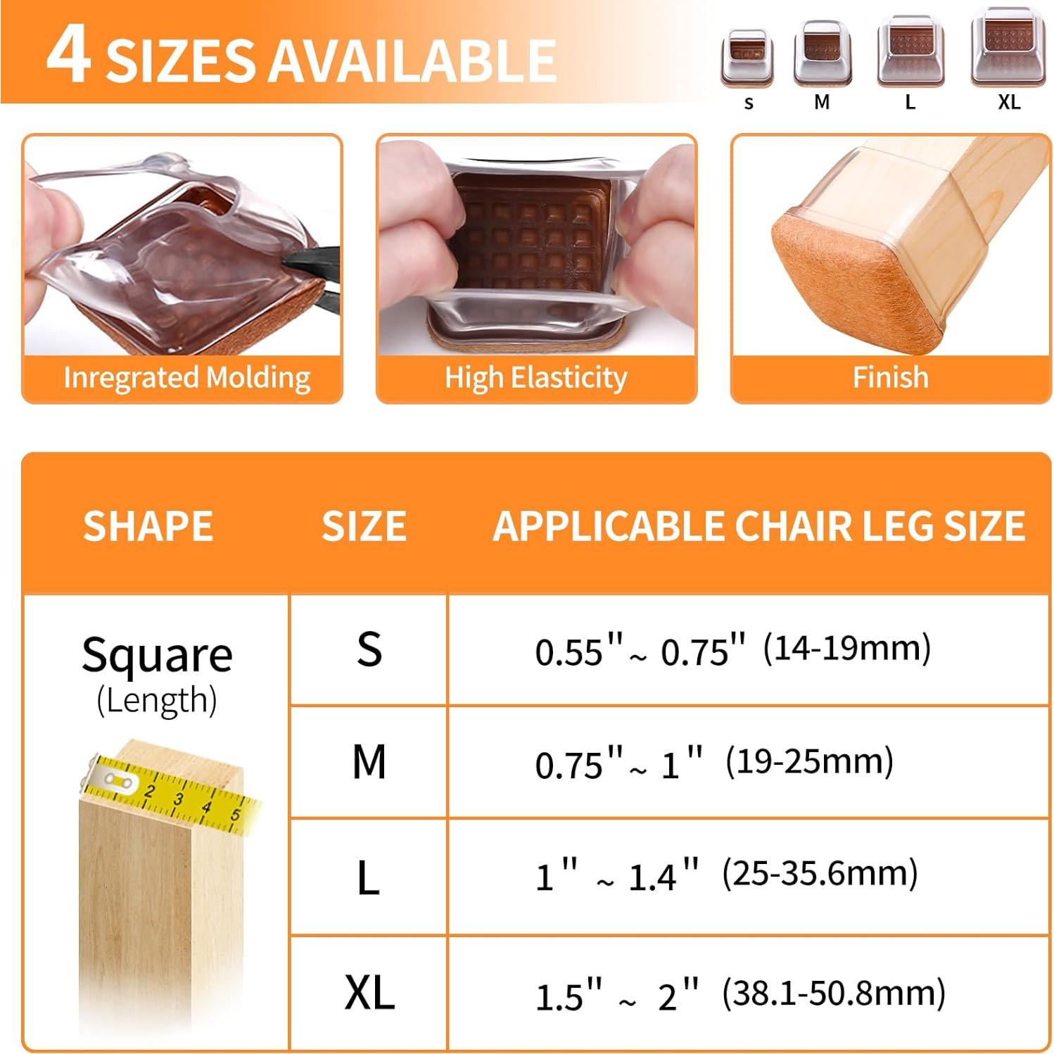 Protectores de Piso de Silicona Ezprotekt 24 Pcs M 19-25mm