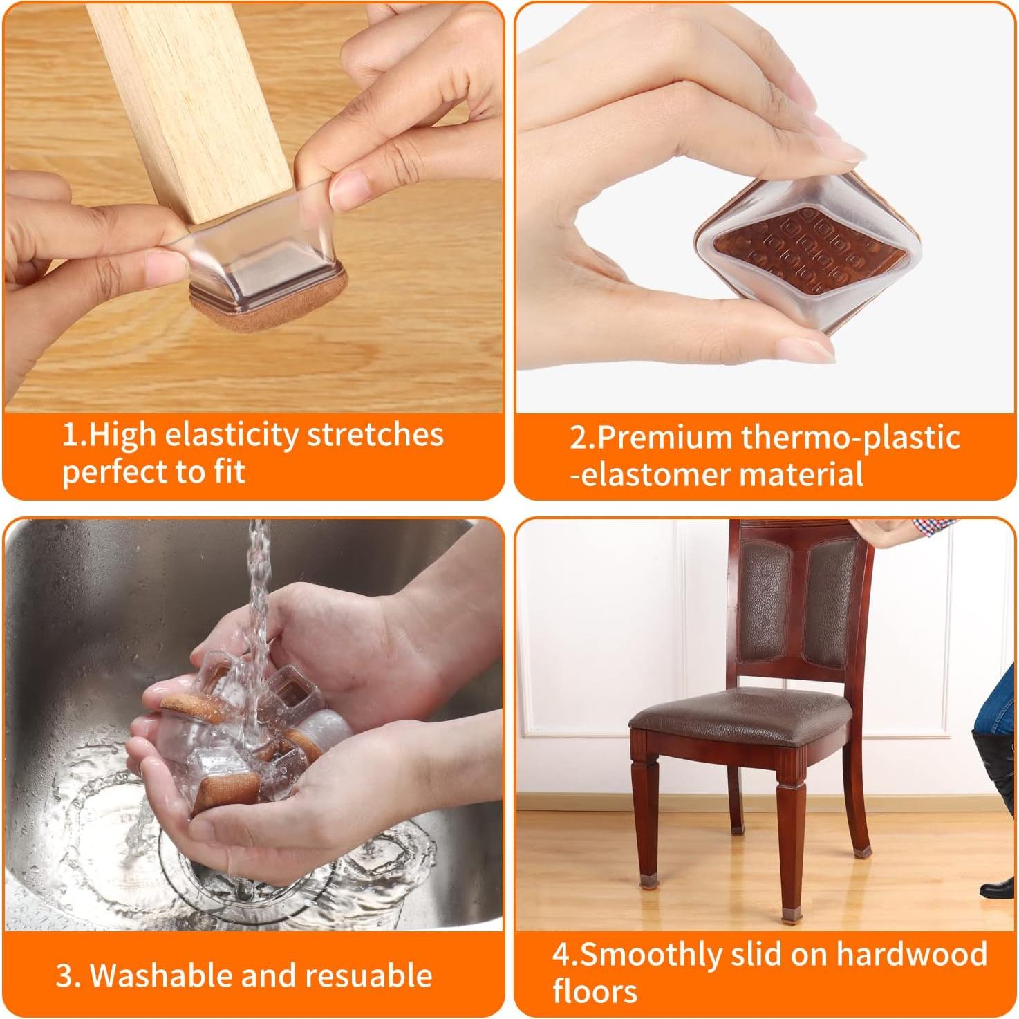 Protectores de Piso de Silicona Ezprotekt 24 Pcs M 19-25mm