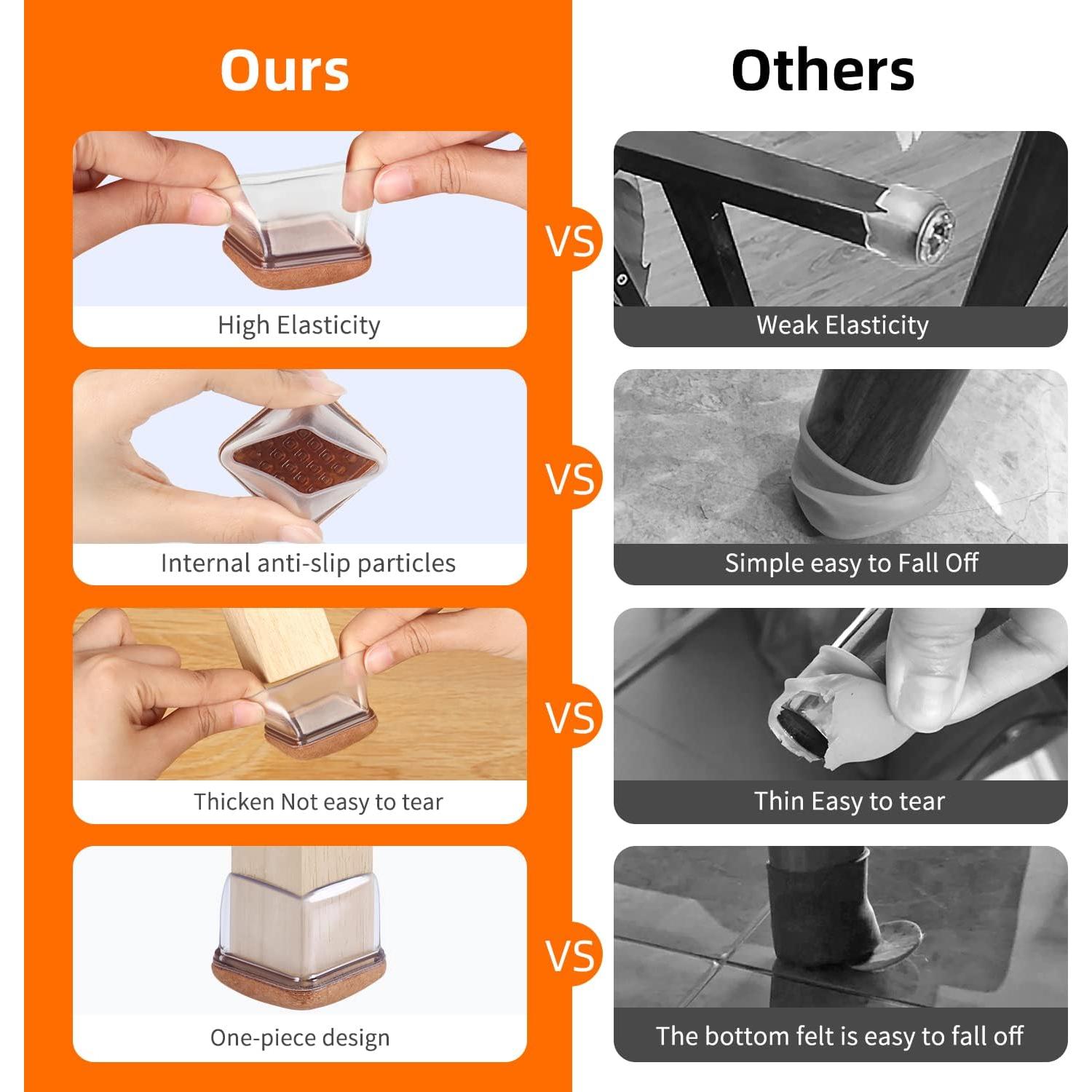 Protectores de Piso de Silicona Ezprotekt 24 Pcs M 19-25mm