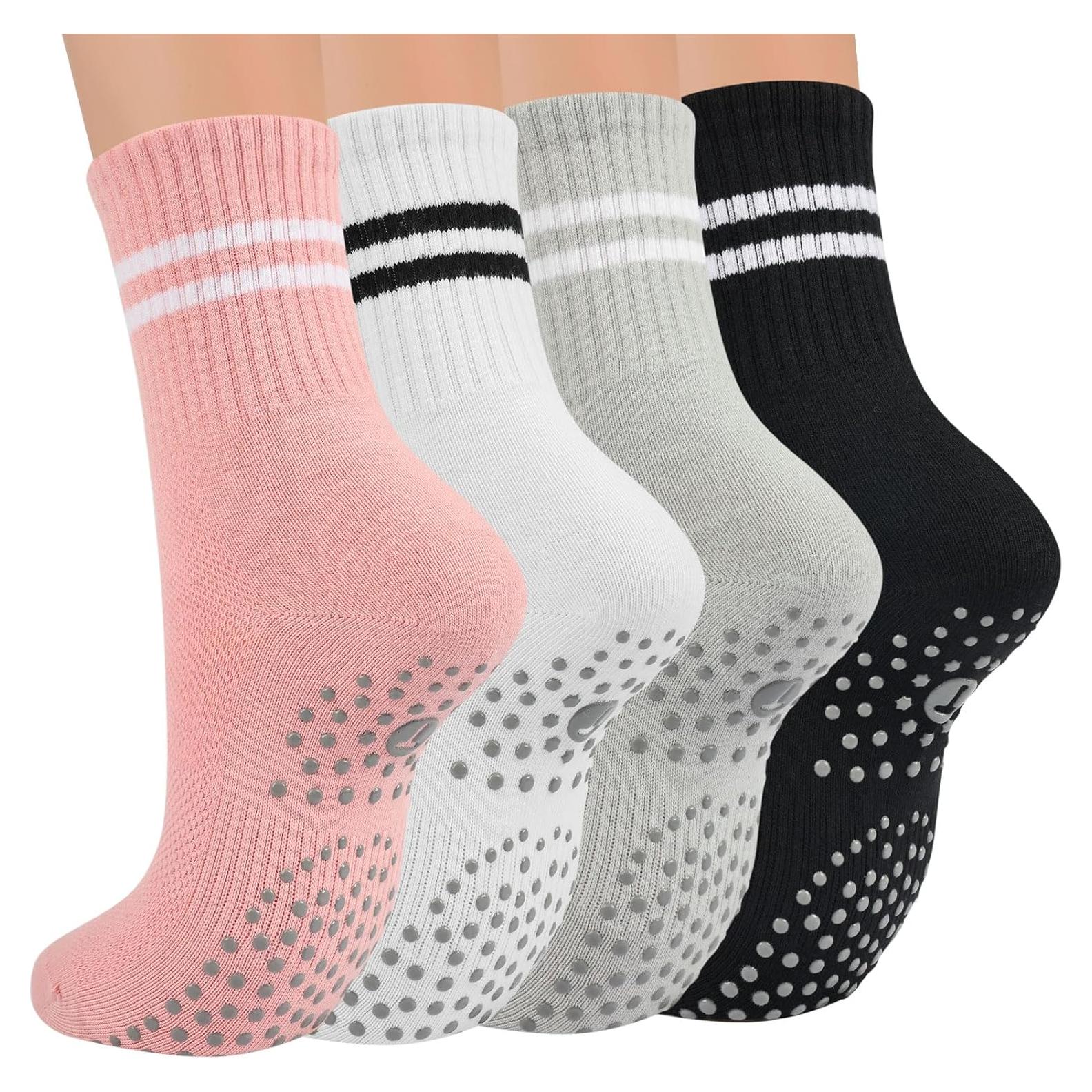 Calcetines Antideslizantes de Pilates Toes Home para Mujeres - 4 Pares