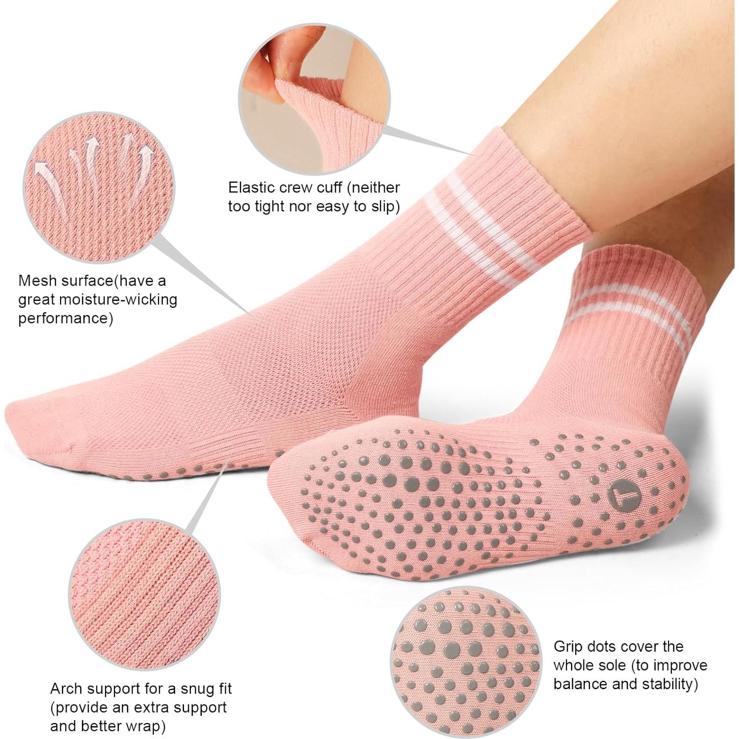 Calcetines Antideslizantes de Pilates Toes Home para Mujeres - 4 Pares