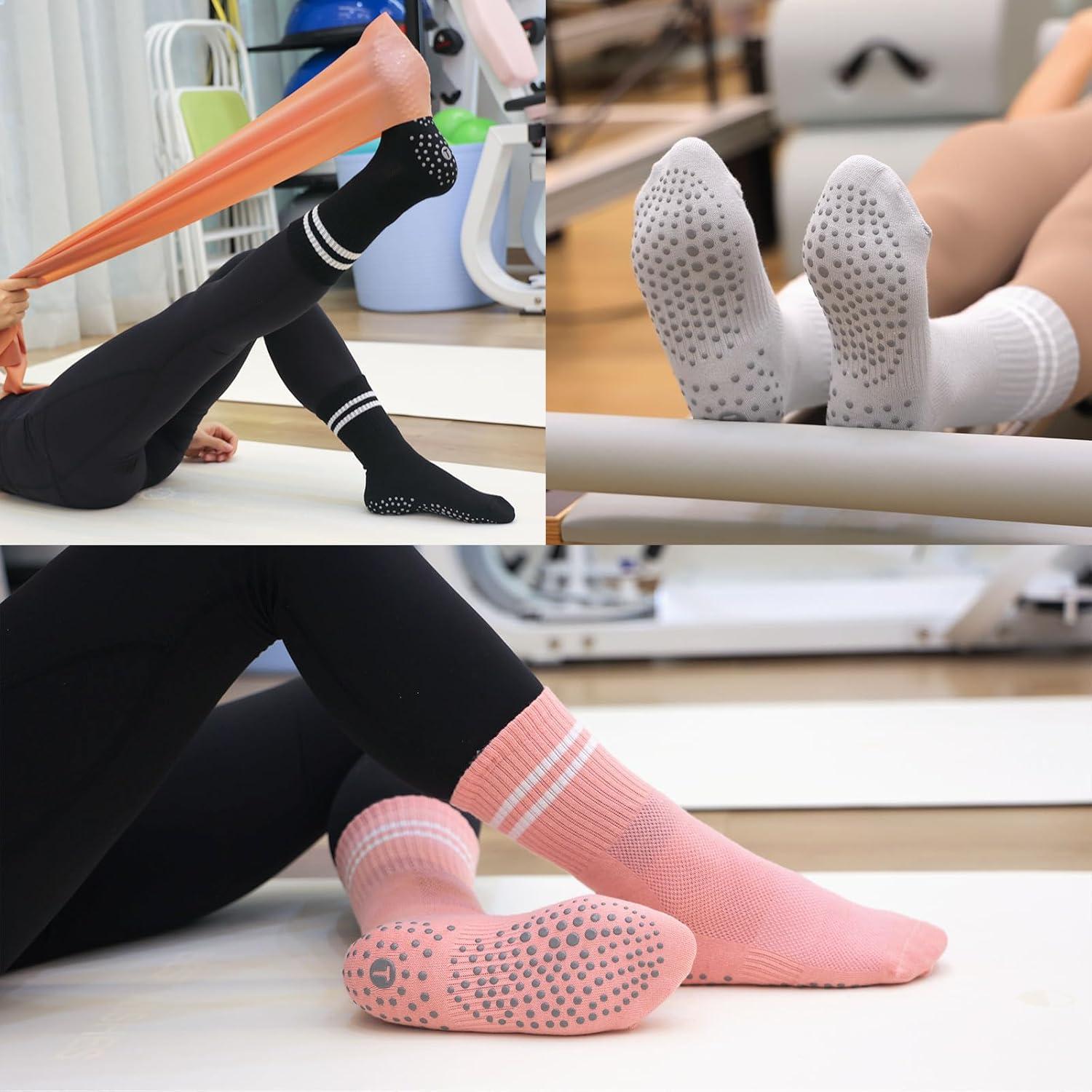 Calcetines Antideslizantes de Pilates Toes Home para Mujeres - 4 Pares