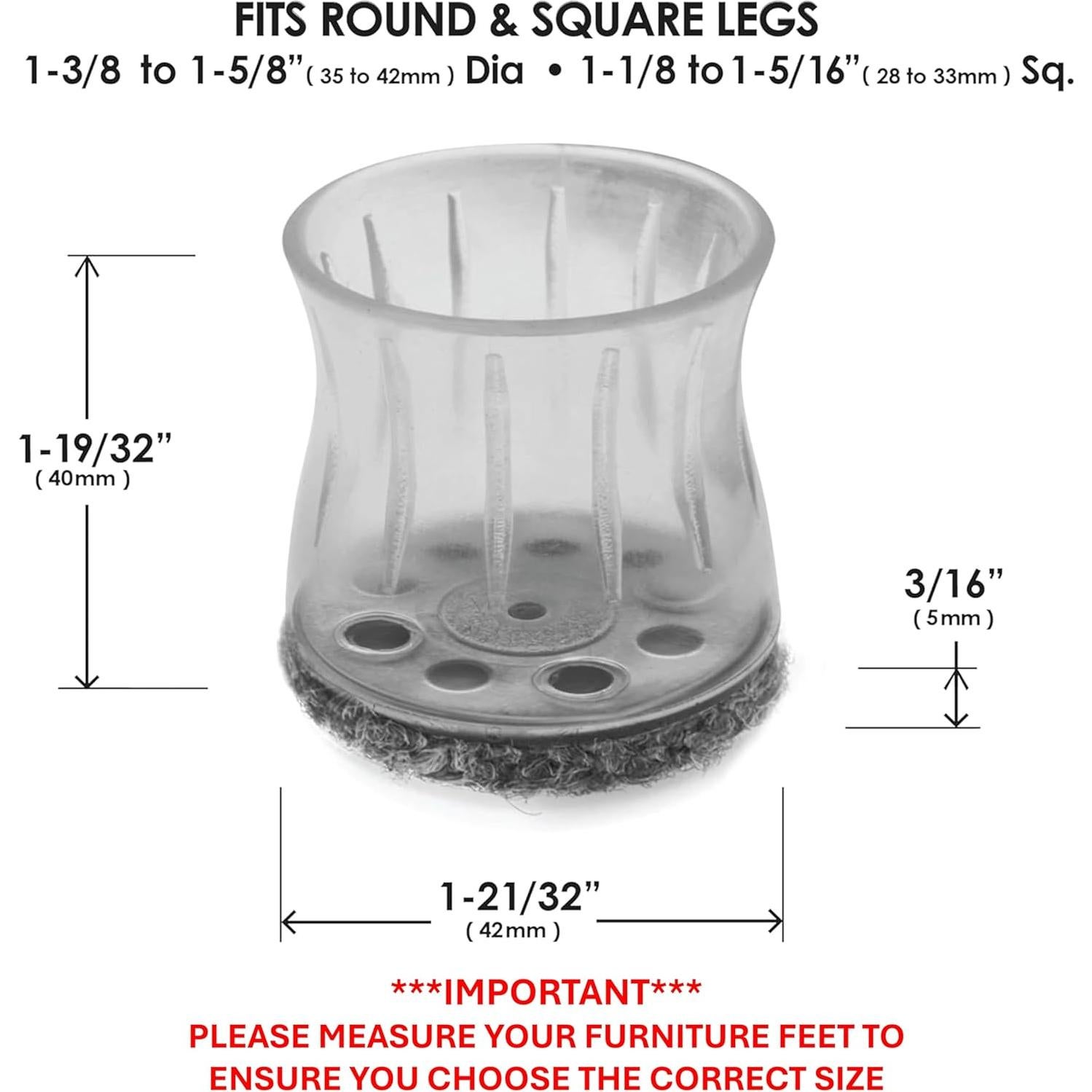 Deslizadores de Muebles Slipstick Gorilla para Exteriores - 8 Unidades