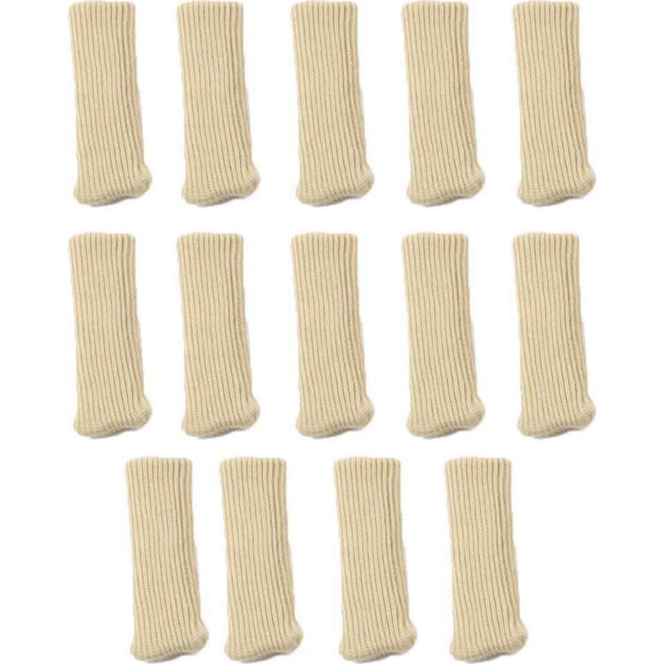 16 Fundas Protectores de Piernas de Muebles Aoozleny Beige