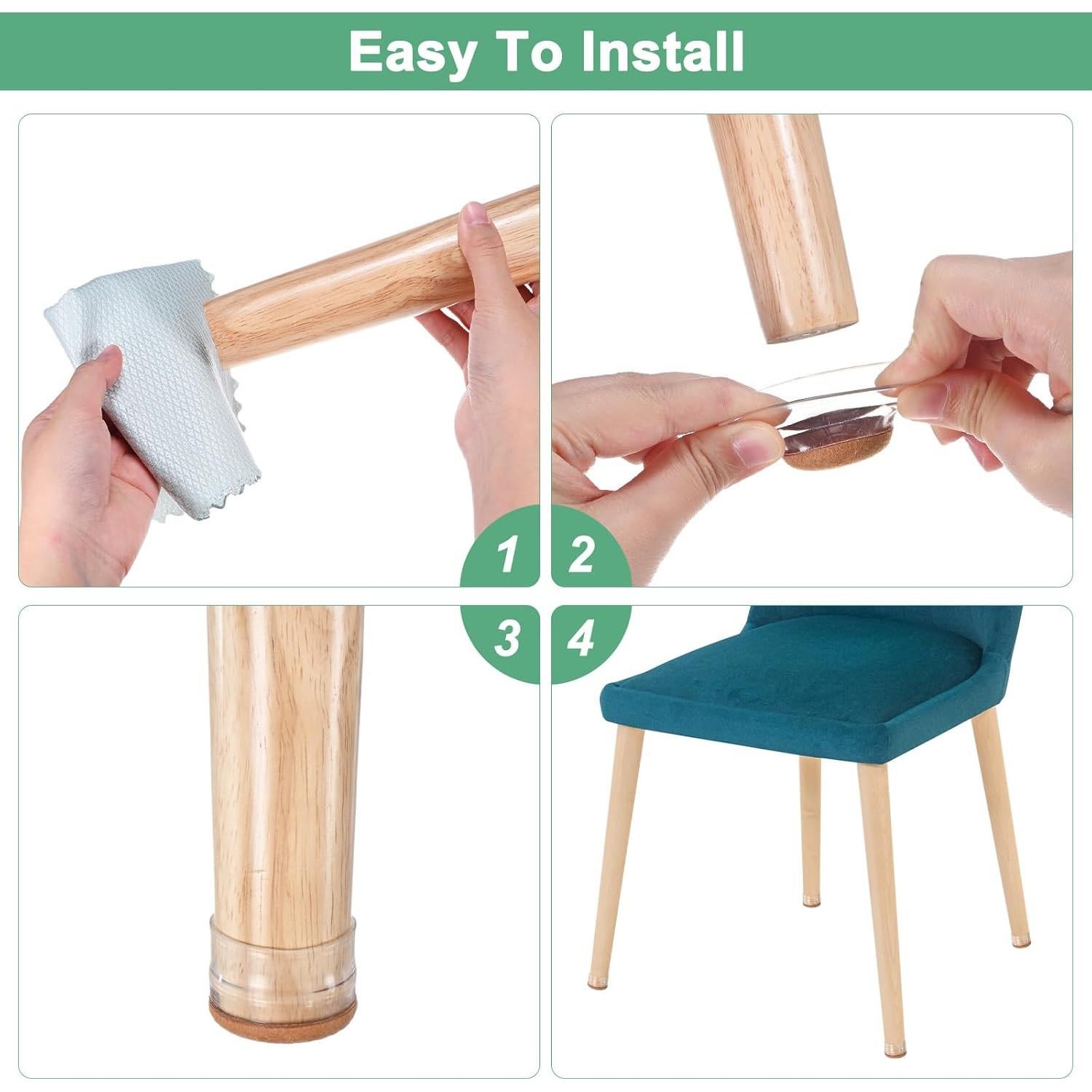 Protectores de Piso para Patas de Sillas M METERXITY 24 Piezas