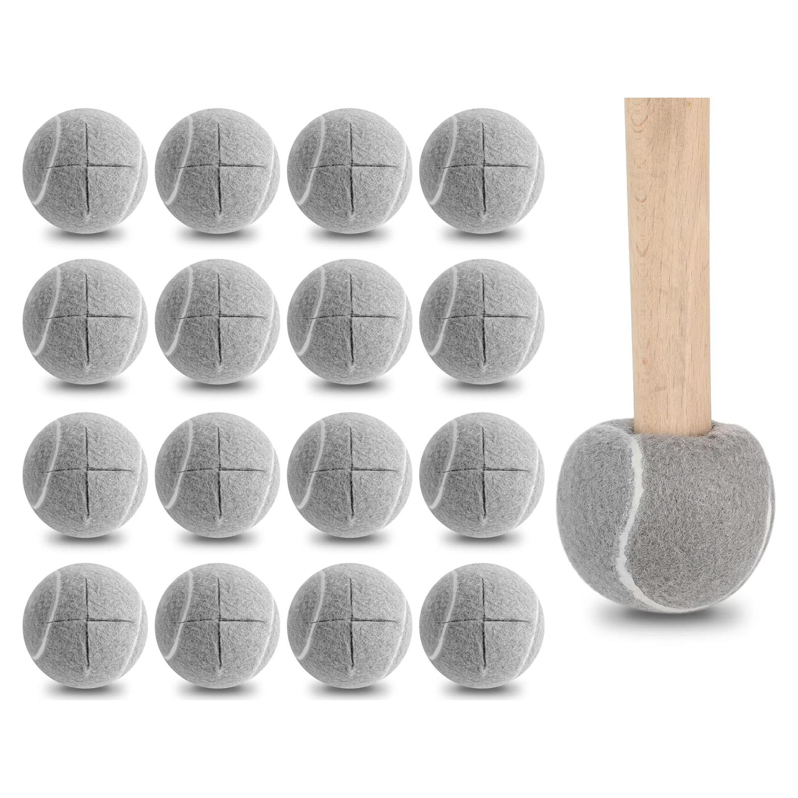 Cubiertas de Pelotas de Tenis Macarrie 16 Piezas 6.4 cm Gris