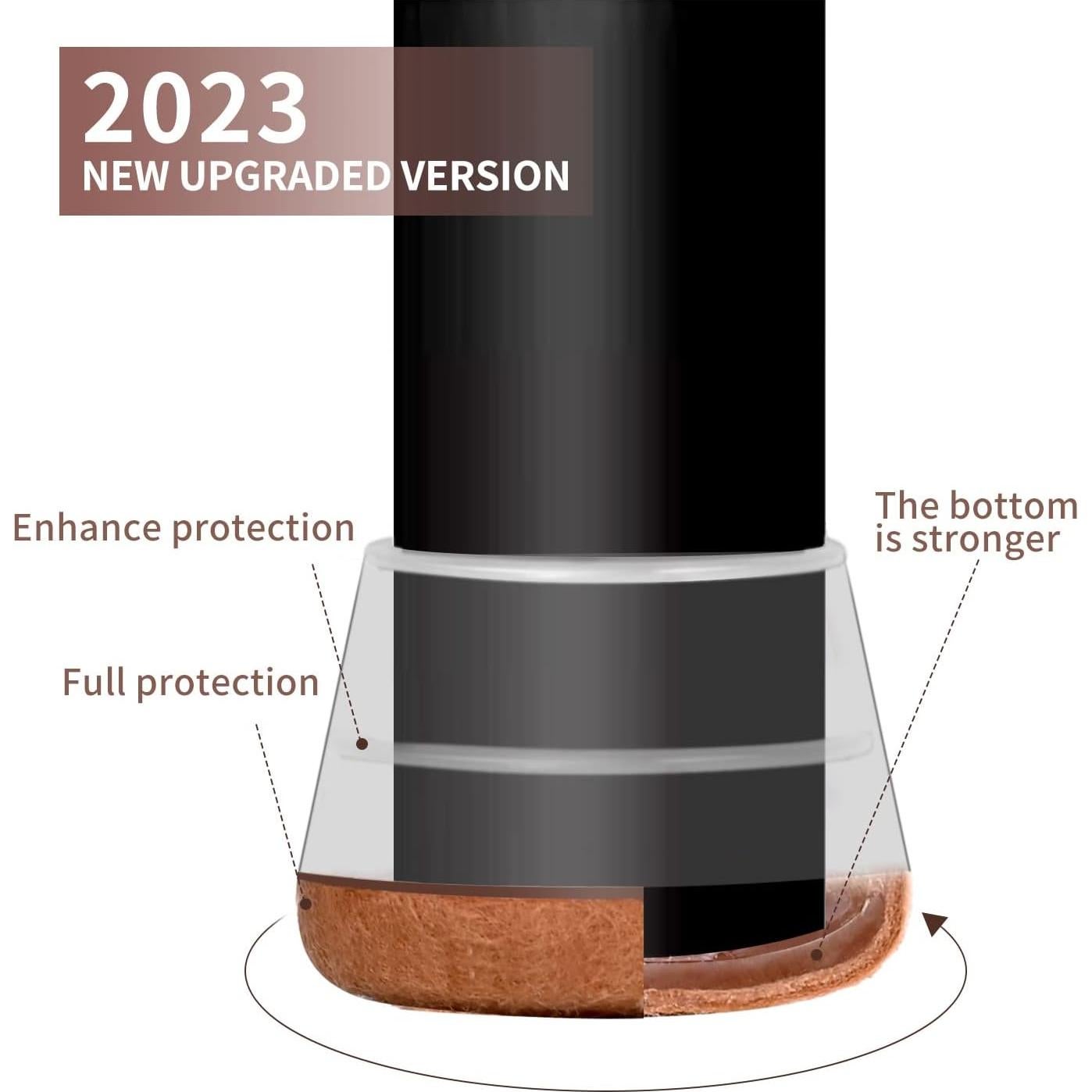 24 Protectores de Patas de Silla Jedroc Silicona 30-36mm