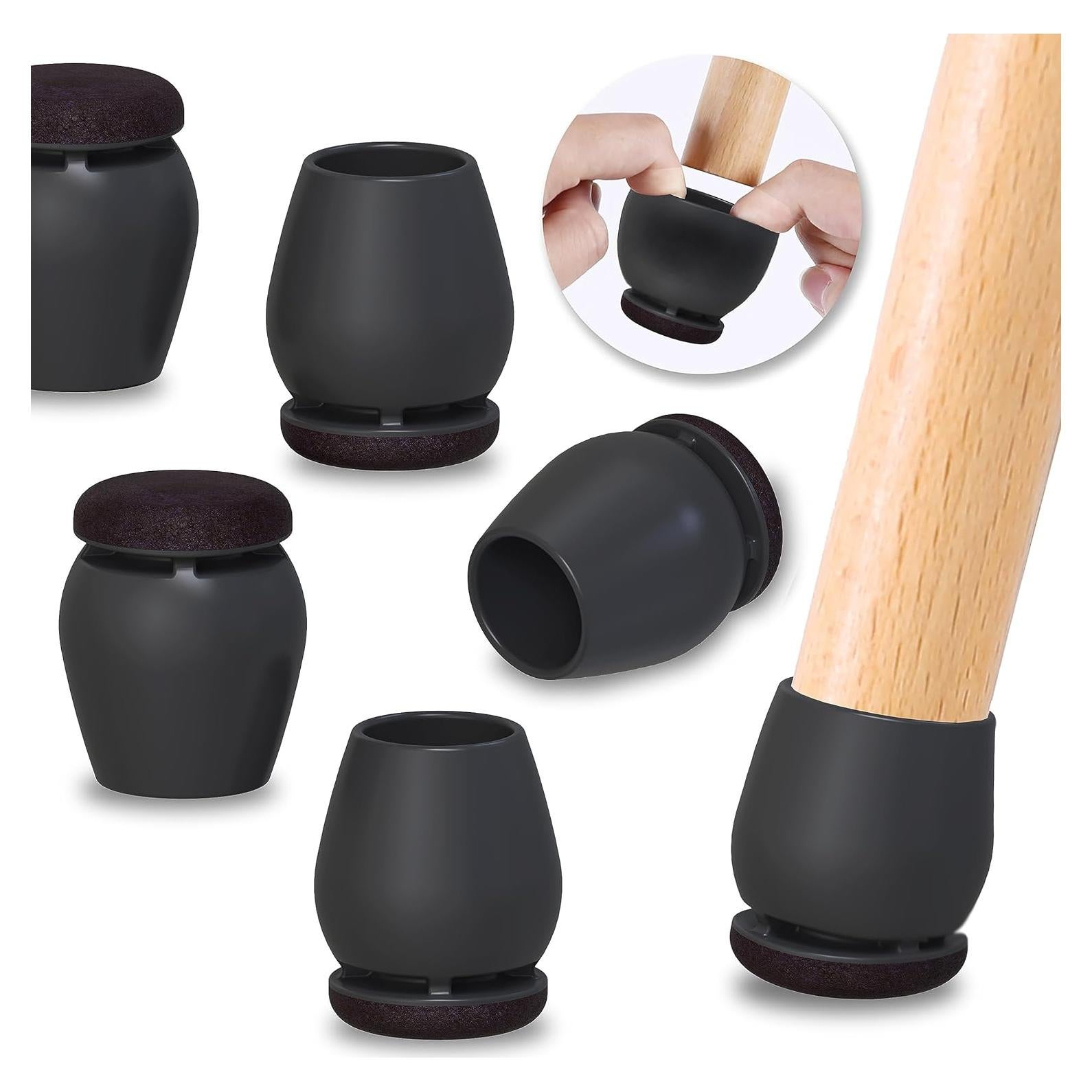 Ezprotekt 24 Protectores de Suelo para Patas de Sillas Redondas