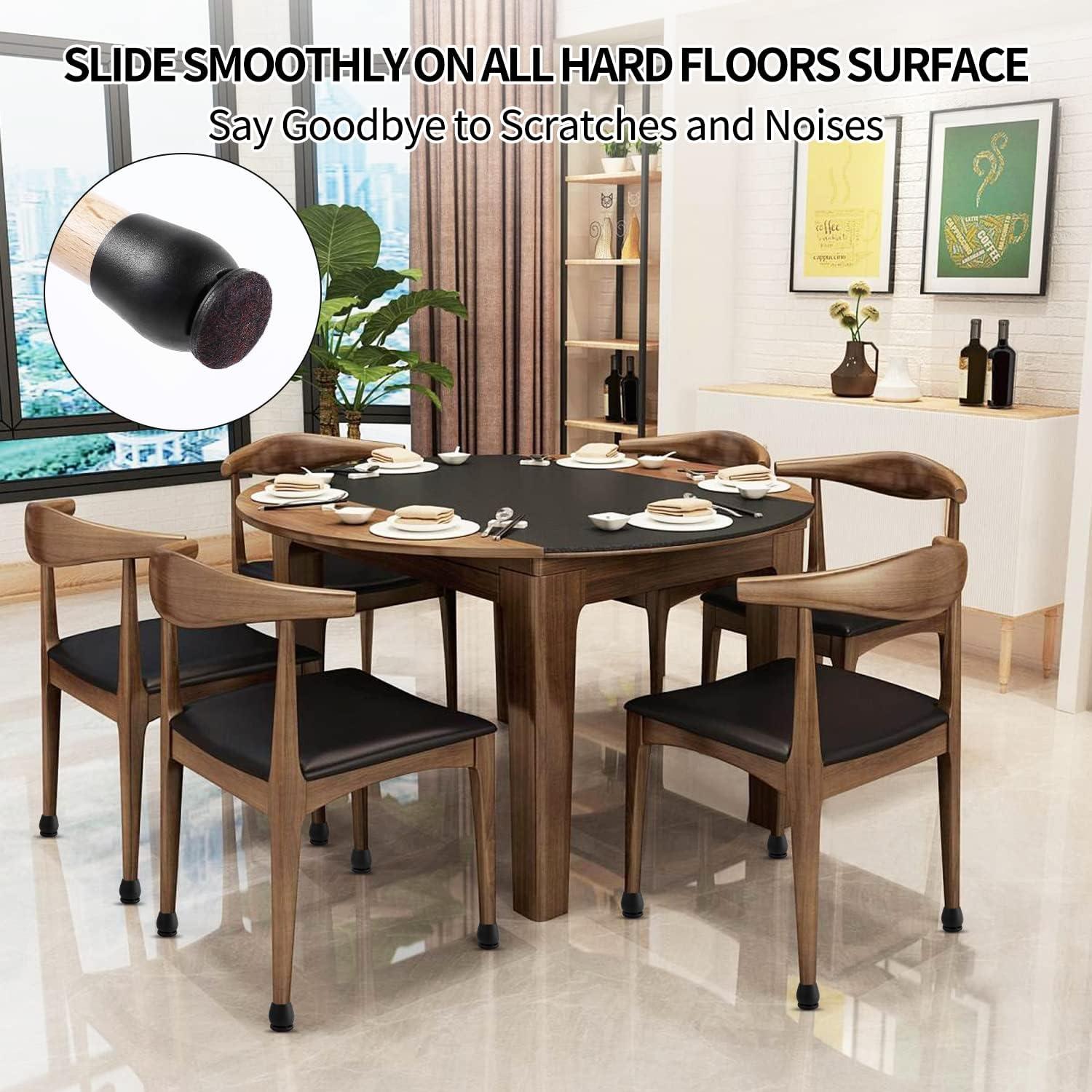 Ezprotekt 24 Protectores de Suelo para Patas de Sillas Redondas