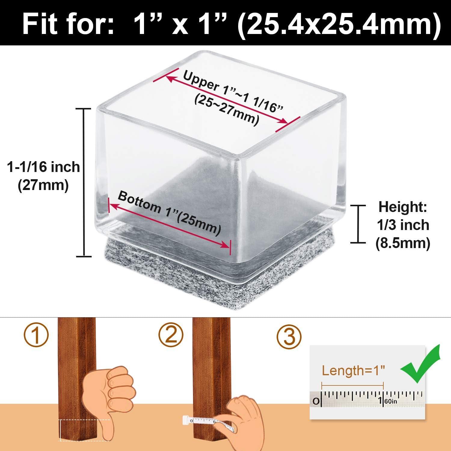 Protectores de Suelo Anwenk para Patas de Sillas Cuadradas 16 Piezas