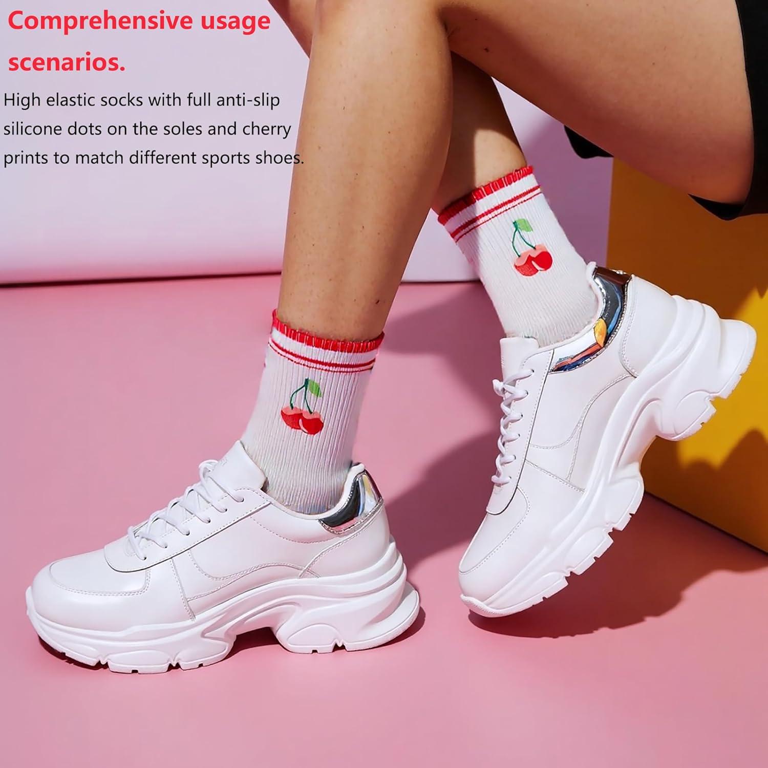 Calcetines Antideslizantes para Yoga y Ballet - 2 Pares Rojo