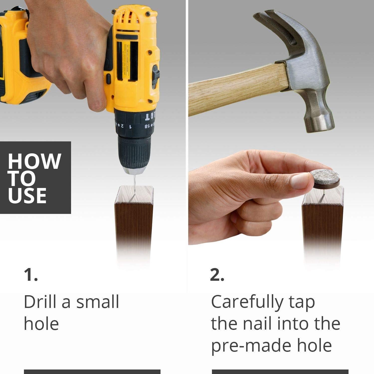 Almohadillas de Fieltro X-PROTECTOR 40 PCS 24 mm con Clavo