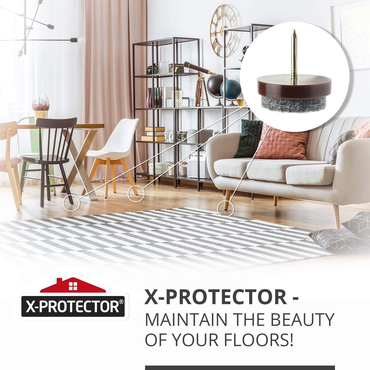 Almohadillas de Fieltro X-PROTECTOR 40 PCS 24 mm con Clavo