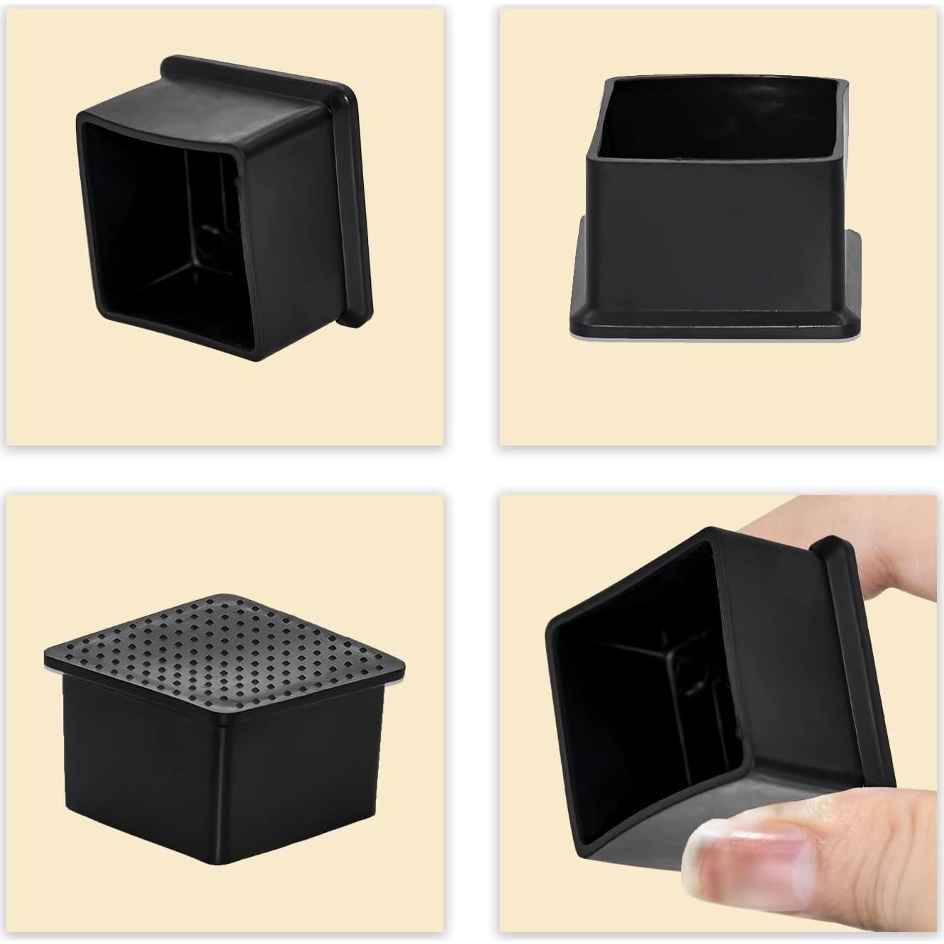 Tapones para Patas de Silla Flyshop 40x40mm PVC Antirayones - 8 Pcs