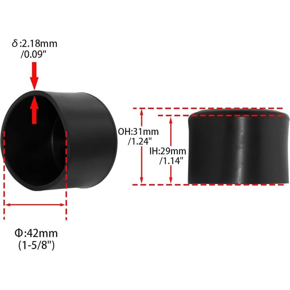 Tapas Protectores de Piso Flyshop 42mm para Patas de Sillas 16PCS