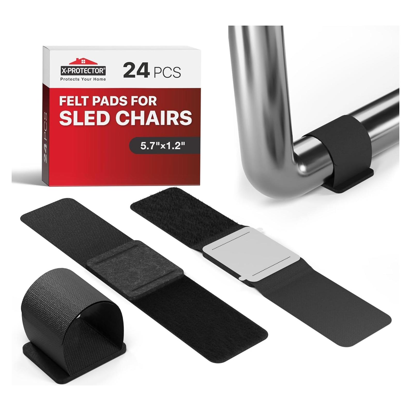 X-Protector Protectores de Suelo para Sillas Tubulares - 24 Piezas