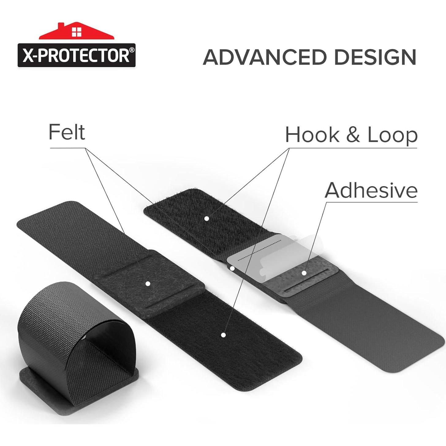 X-Protector Protectores de Suelo para Sillas Tubulares - 24 Piezas