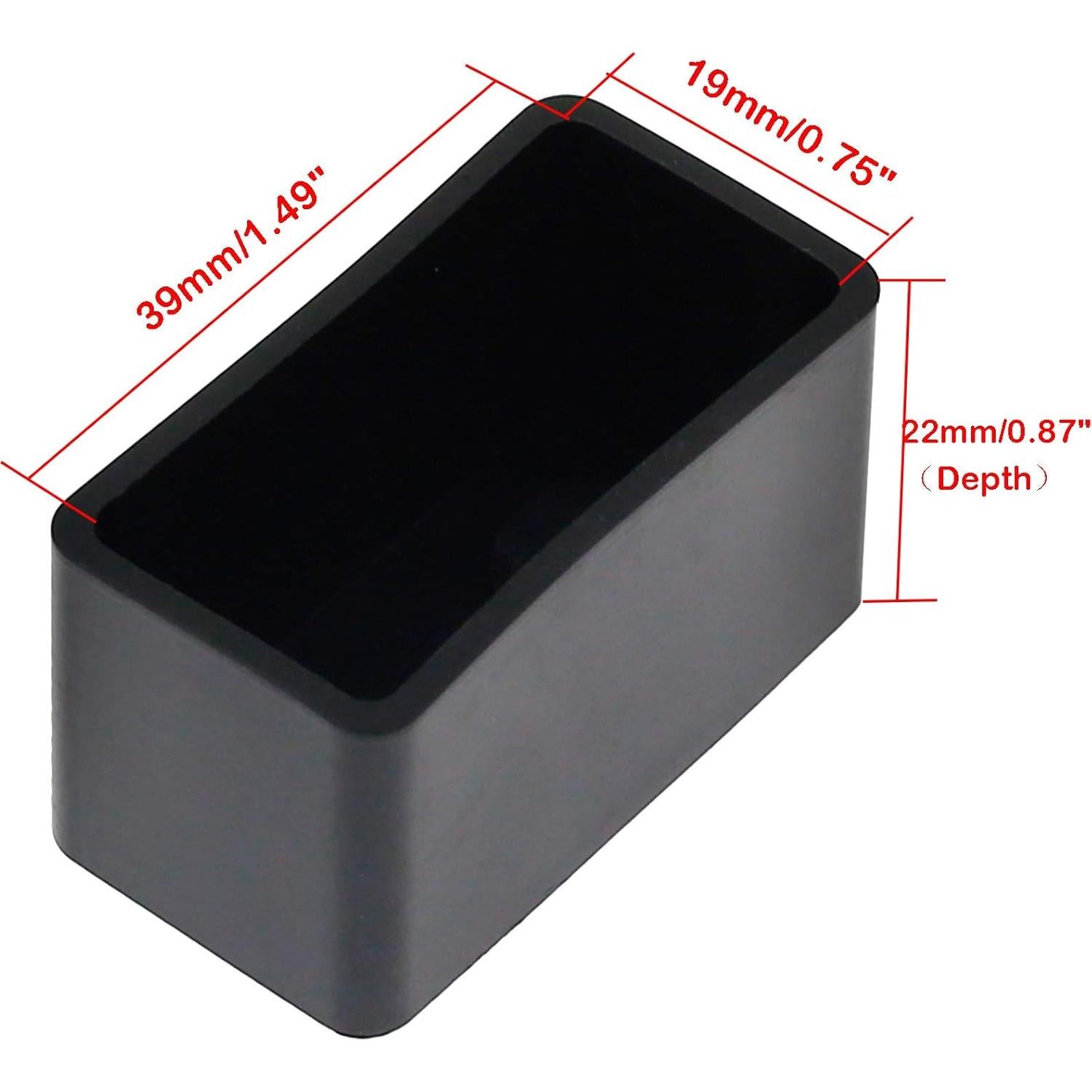 20 Tapas de Goma Rectangulares Bonsicoky 10x7.6cm para Muebles