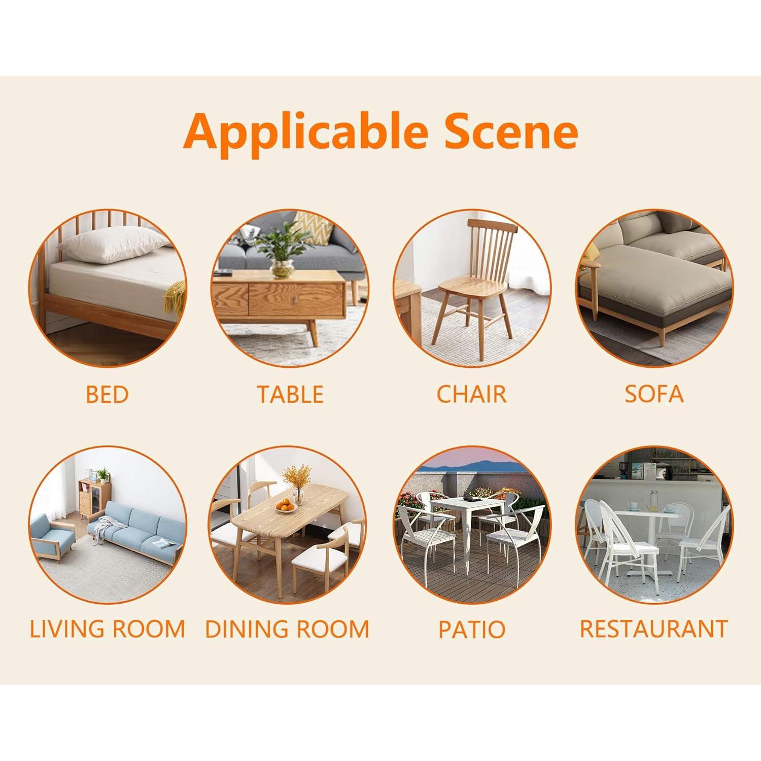 20 Tapas de Goma Rectangulares Bonsicoky 10x7.6cm para Muebles