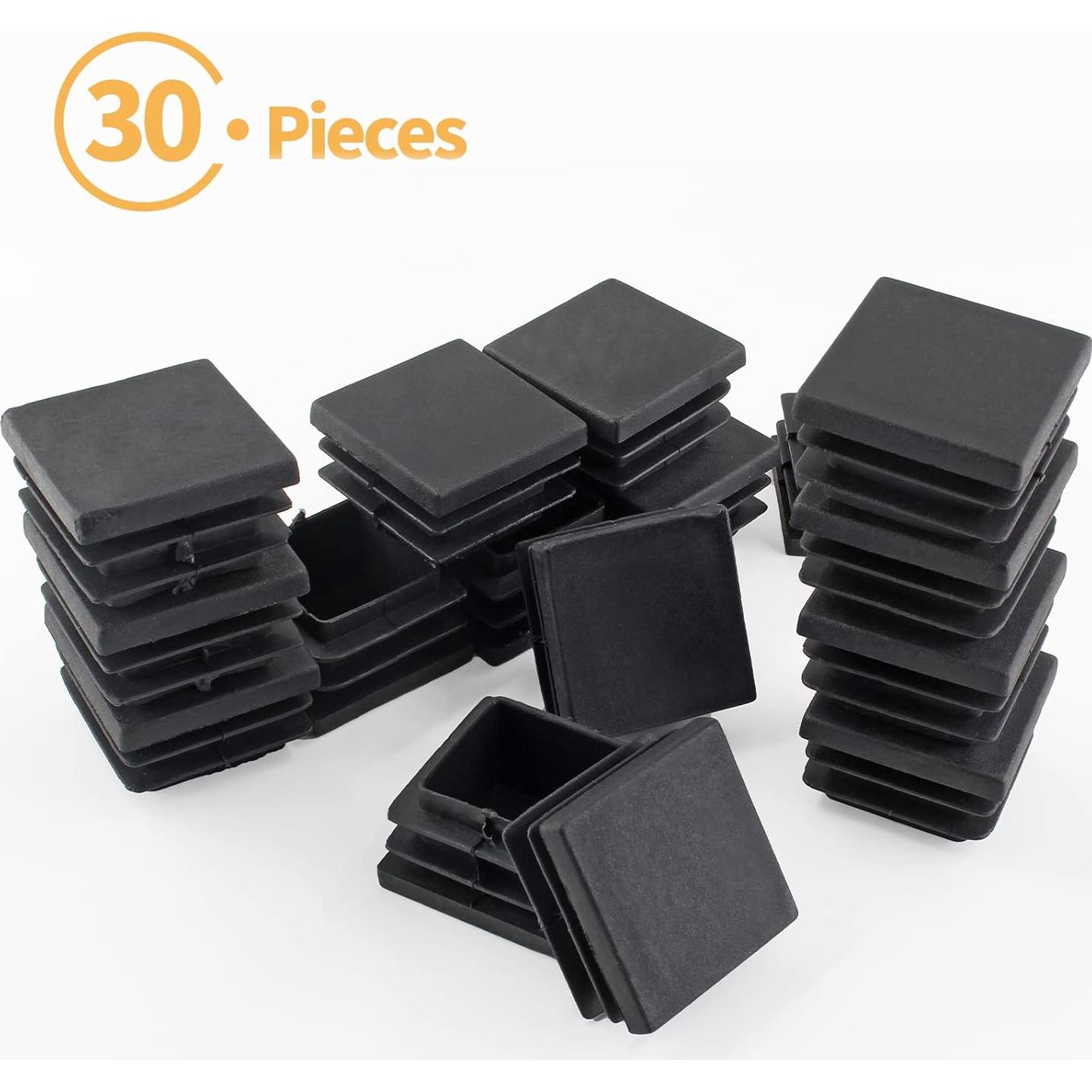 30 Tapones Plásticos Cuadrados Uenhoy 32mm para Tubo