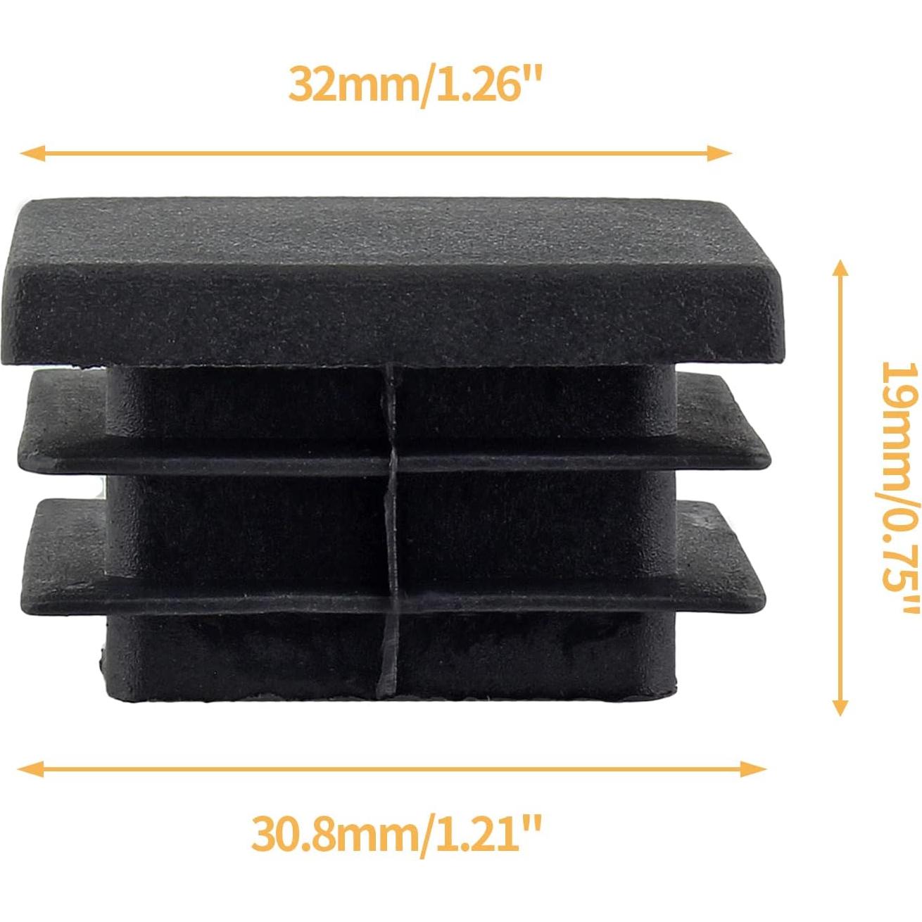 30 Tapones Plásticos Cuadrados Uenhoy 32mm para Tubo