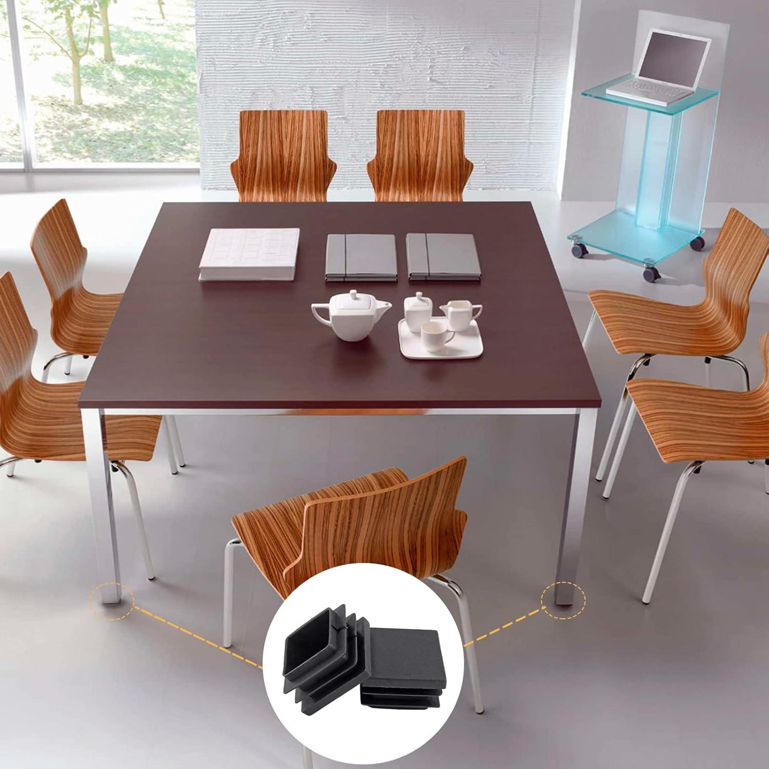 30 Tapones Plásticos Cuadrados Uenhoy 32mm para Tubo