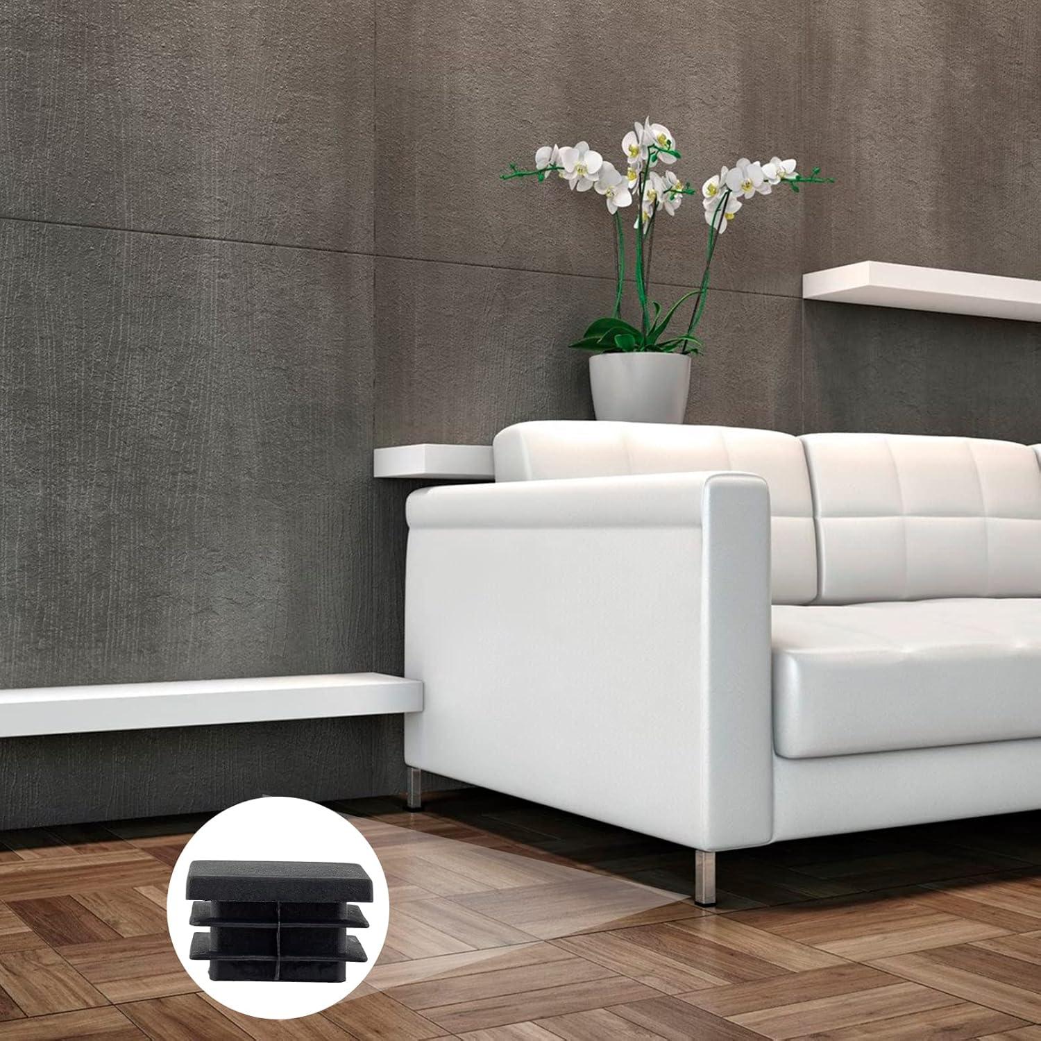 30 Tapones Plásticos Cuadrados Uenhoy 32mm para Tubo