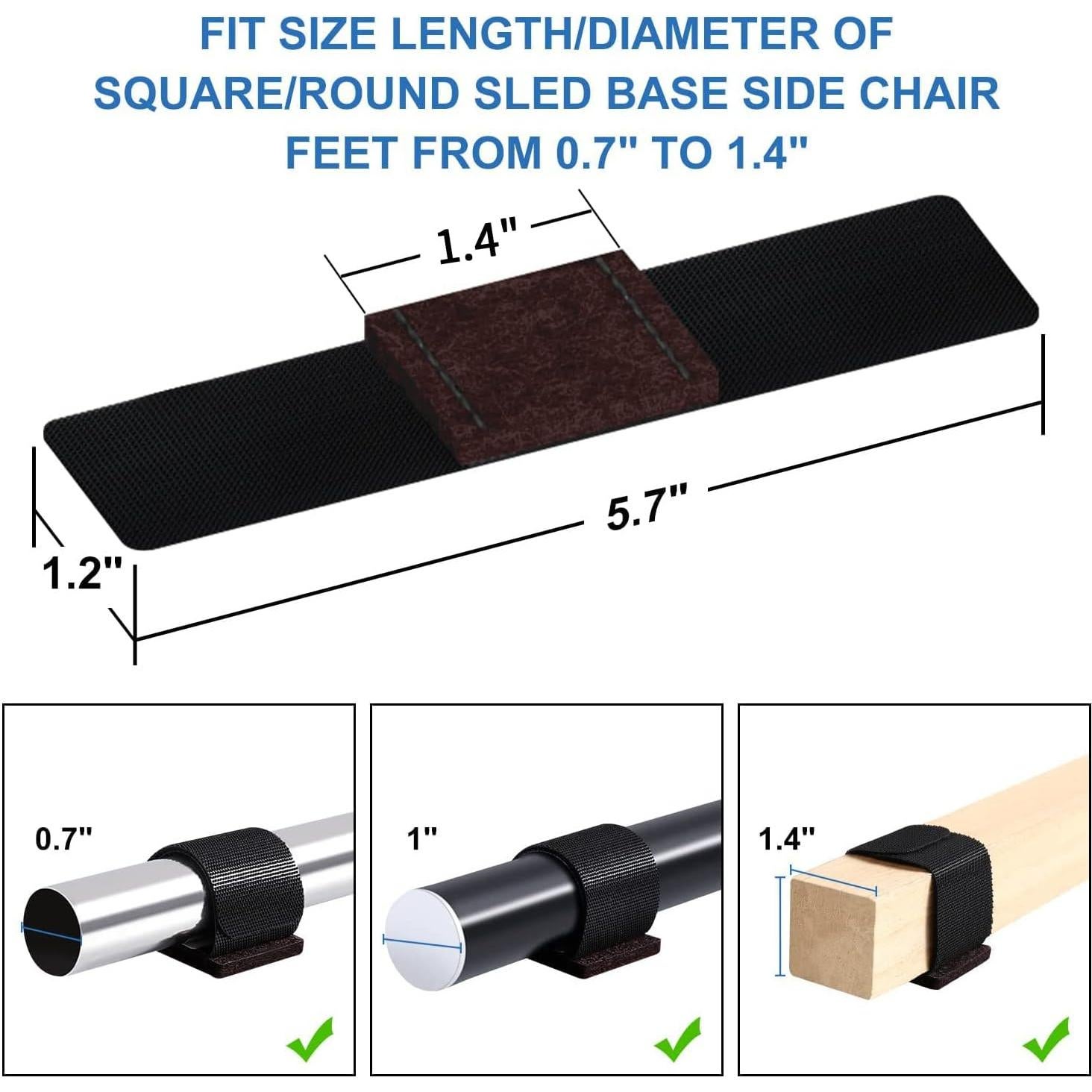Ezprotekt 24 Almohadillas de Fieltro para Muebles Negros