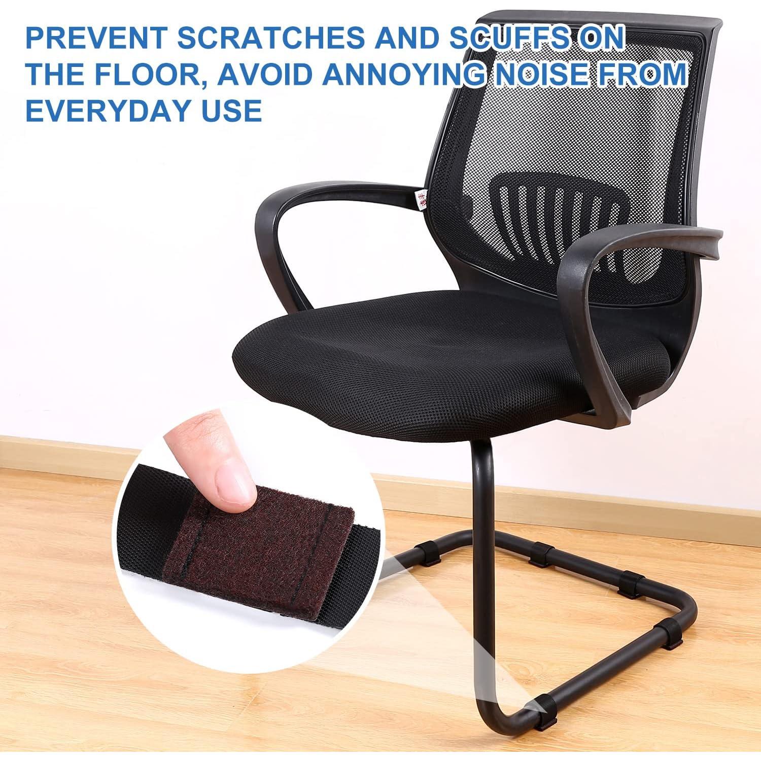 Ezprotekt 24 Almohadillas de Fieltro para Muebles Negros