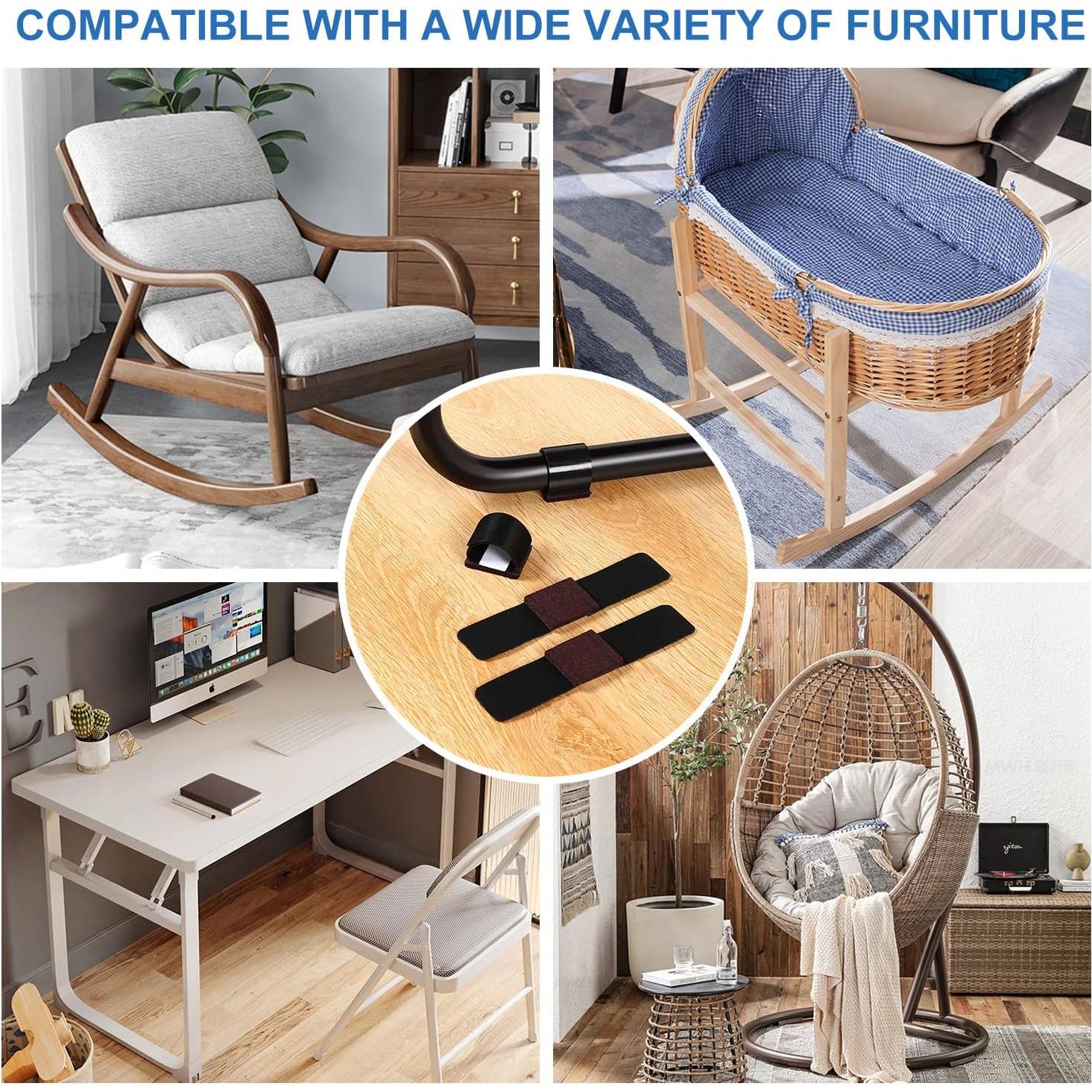 Ezprotekt 24 Almohadillas de Fieltro para Muebles Negros