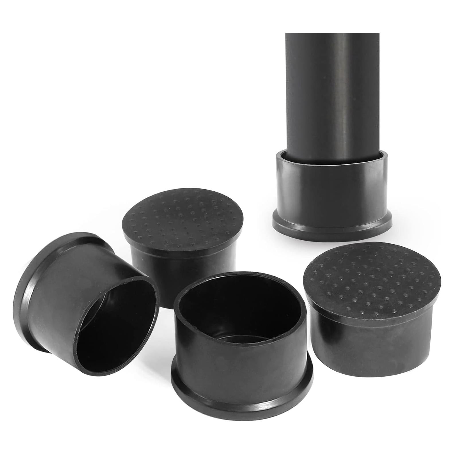 Tapas de Pierna de Silla Uenhoy 20 Pcs 50mm PVC Negro