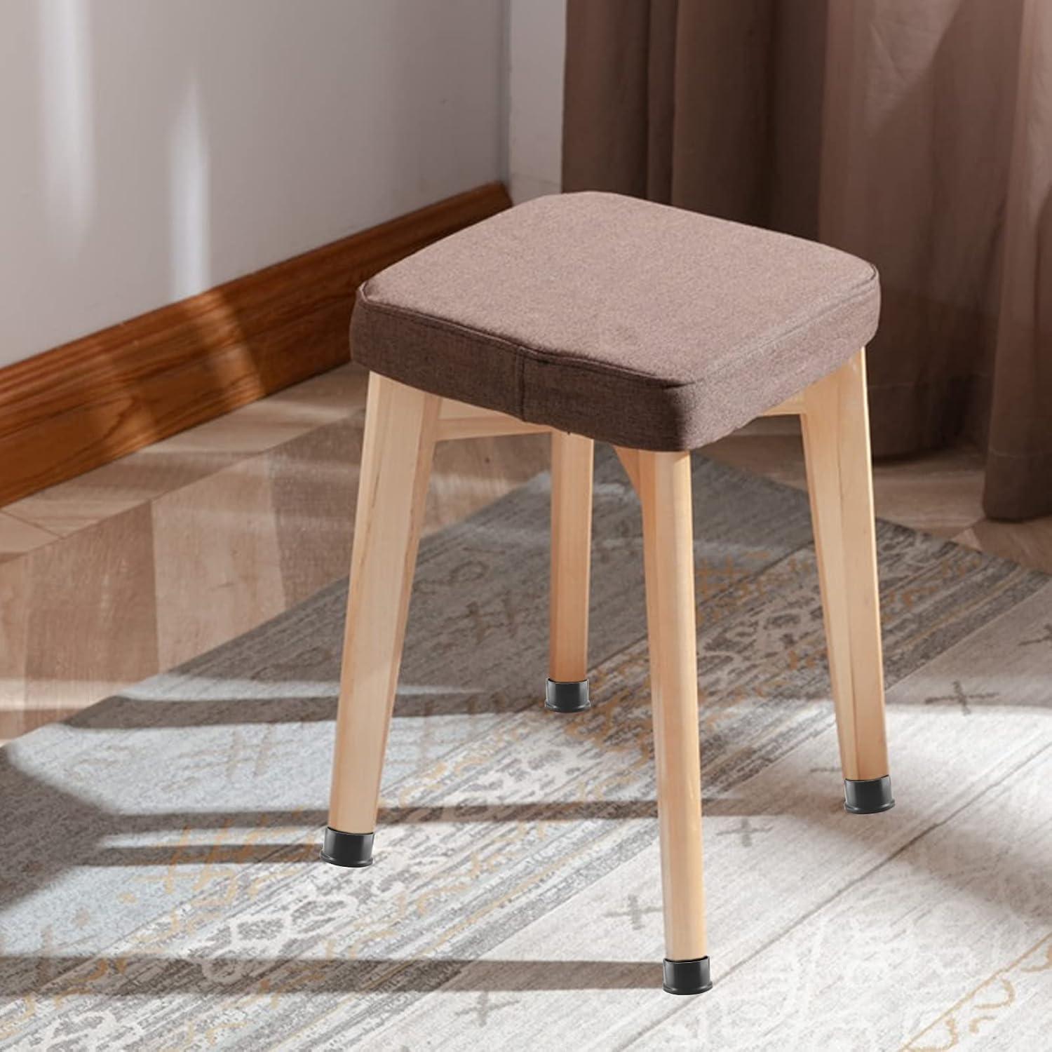 Tapas de Pierna de Silla Uenhoy 20 Pcs 50mm PVC Negro