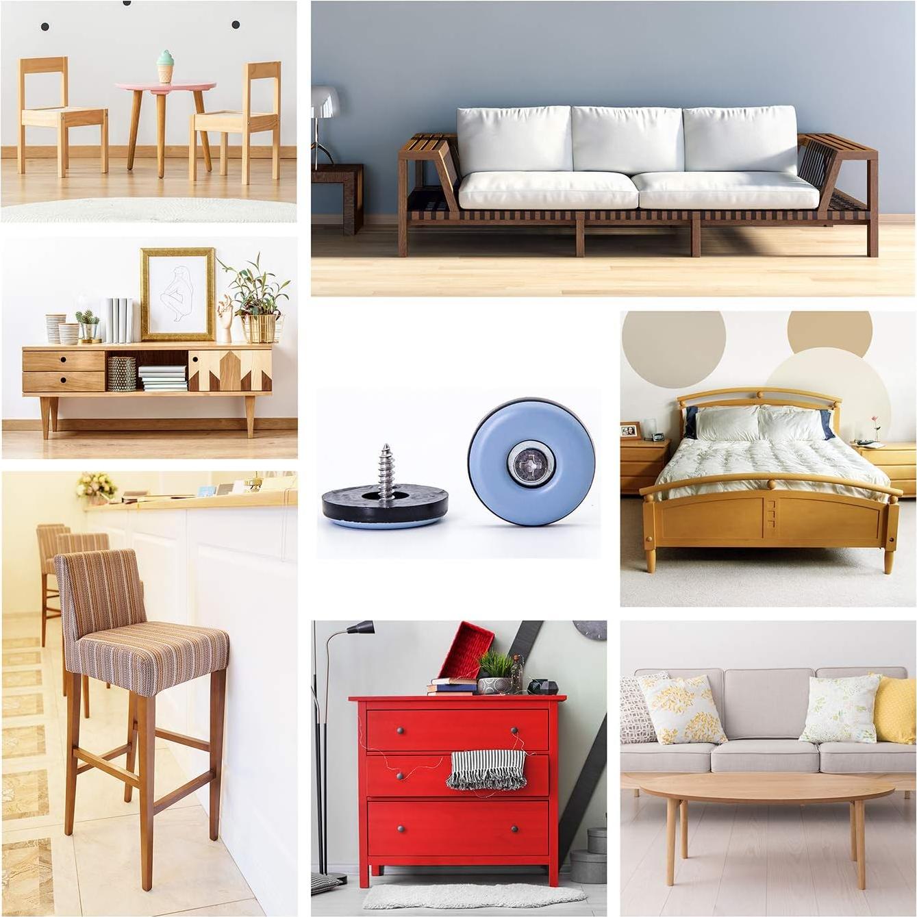 Almohadillas deslizantes CSFMC para muebles - Paquete de 20 (25 mm)