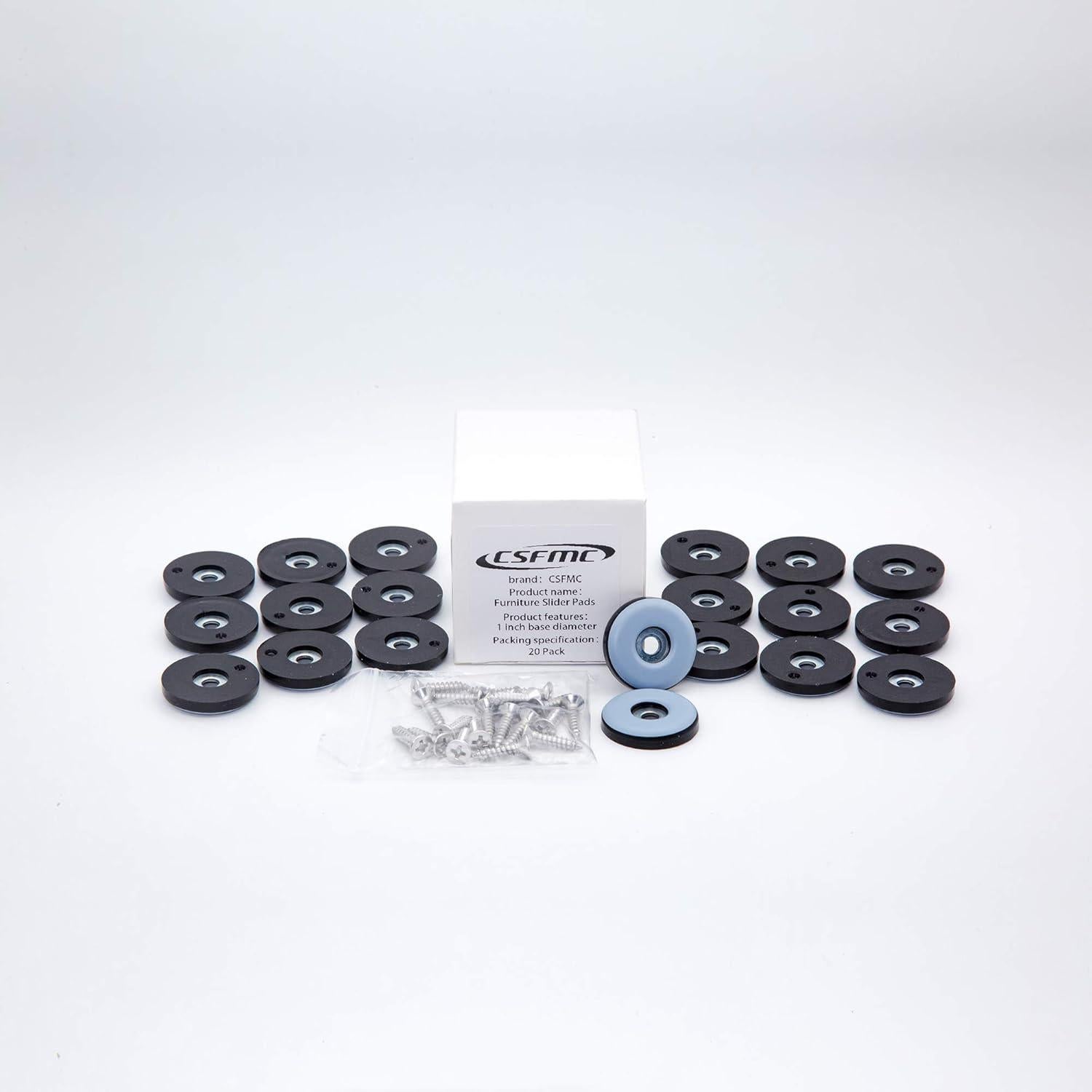 Almohadillas deslizantes CSFMC para muebles - Paquete de 20 (25 mm)