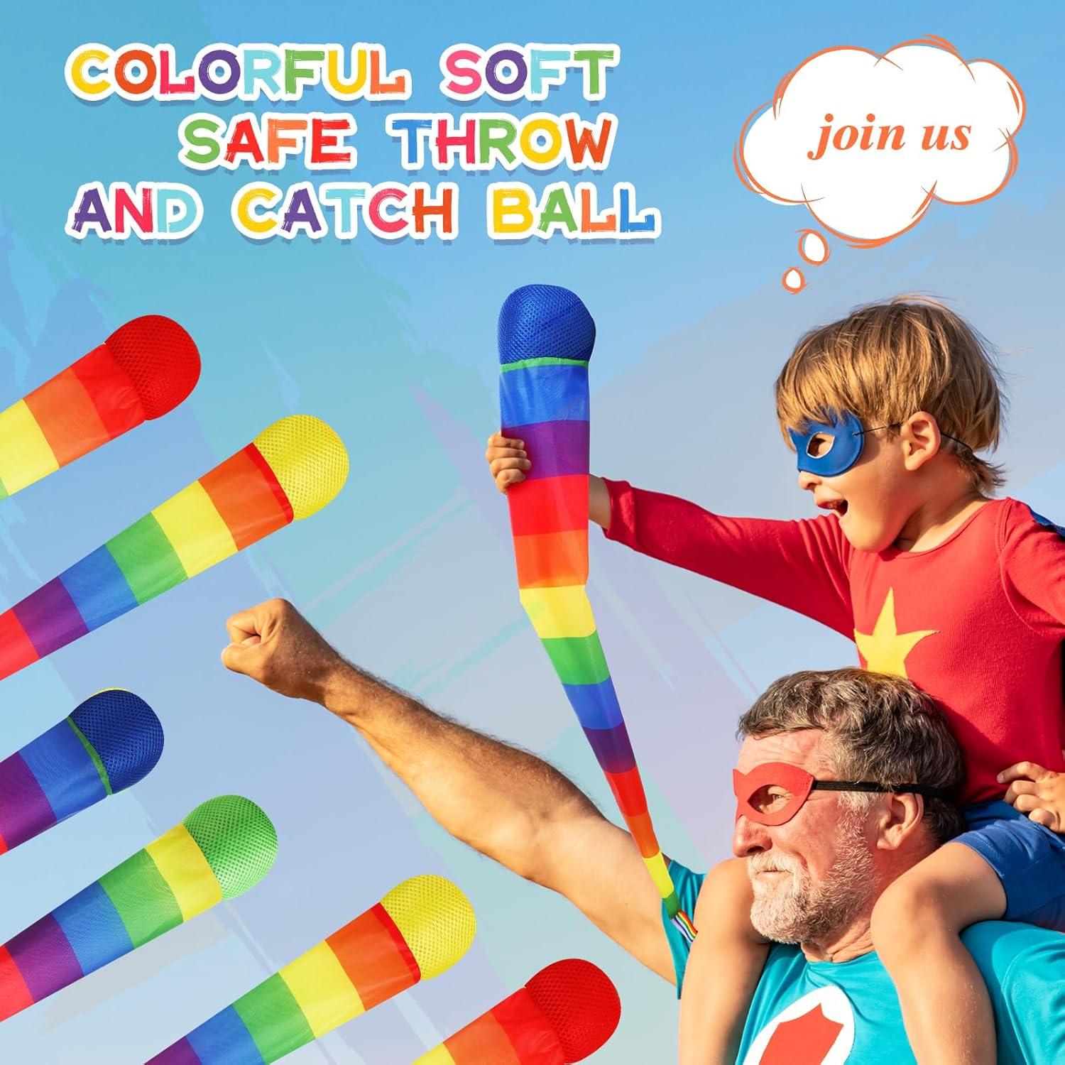 Pelotas de Lanzar y Atrapar Leyndo 8 Pcs 65 cm Coloridas