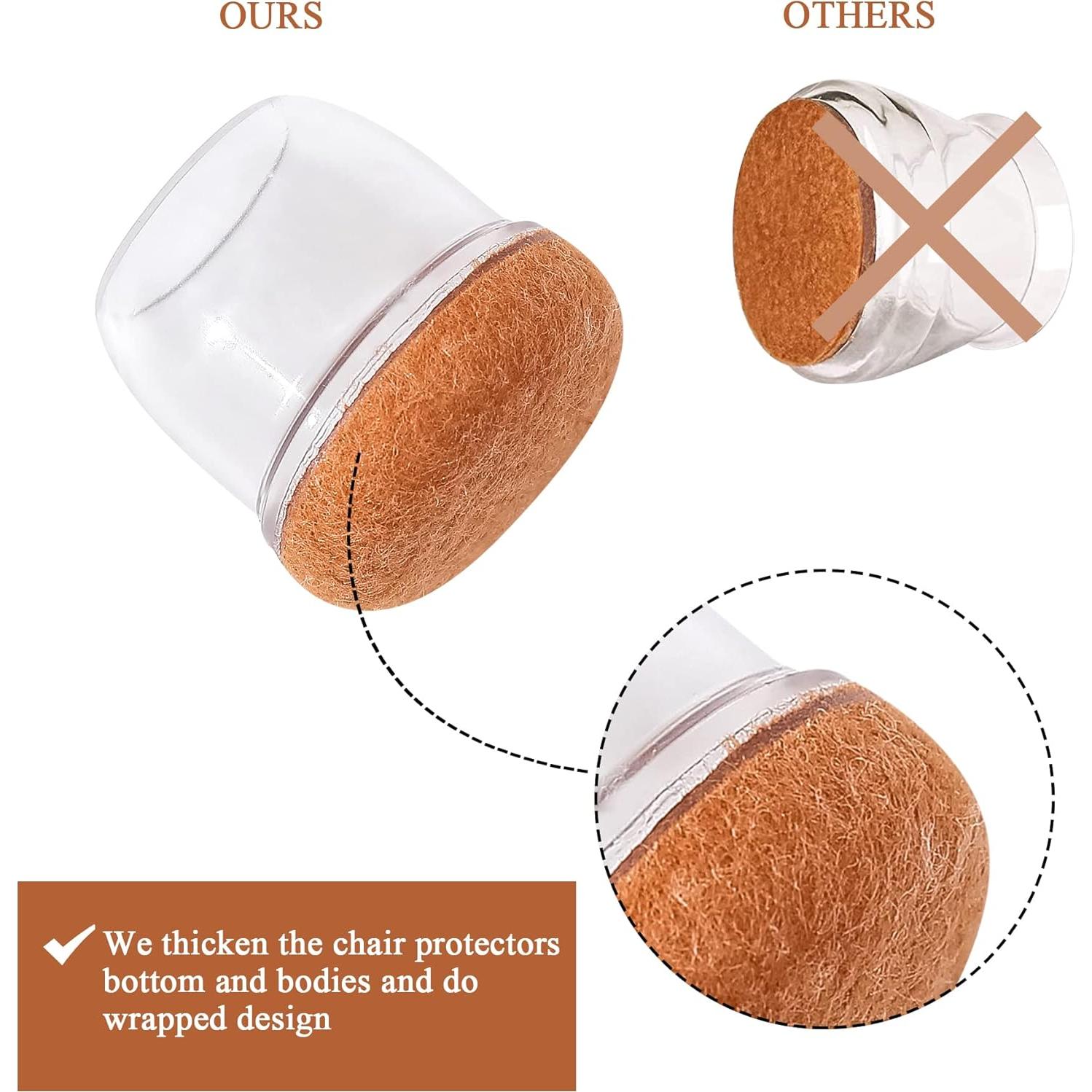 Protectores de Suelo para Patas de Silla Kotiorname 16 Piezas 14-18mm