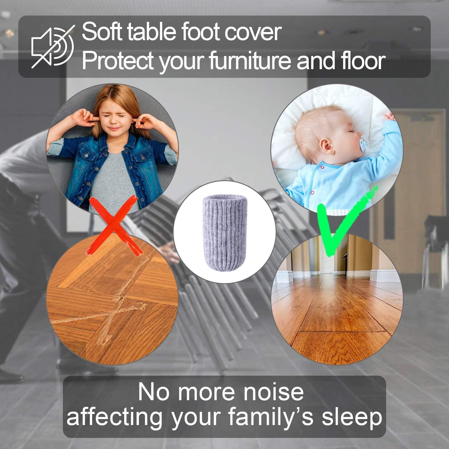 32 Fundas Grises para Patas de Muebles - Protectores de Piso