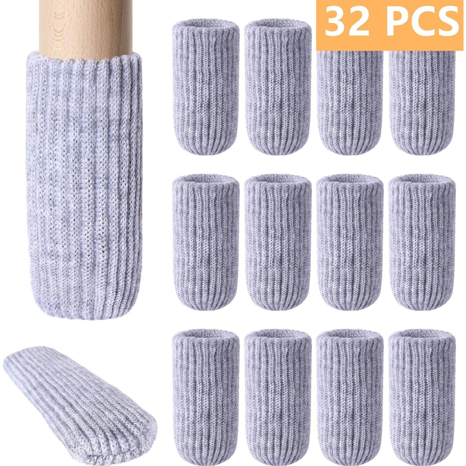 32 Fundas Grises para Patas de Muebles - Protectores de Piso