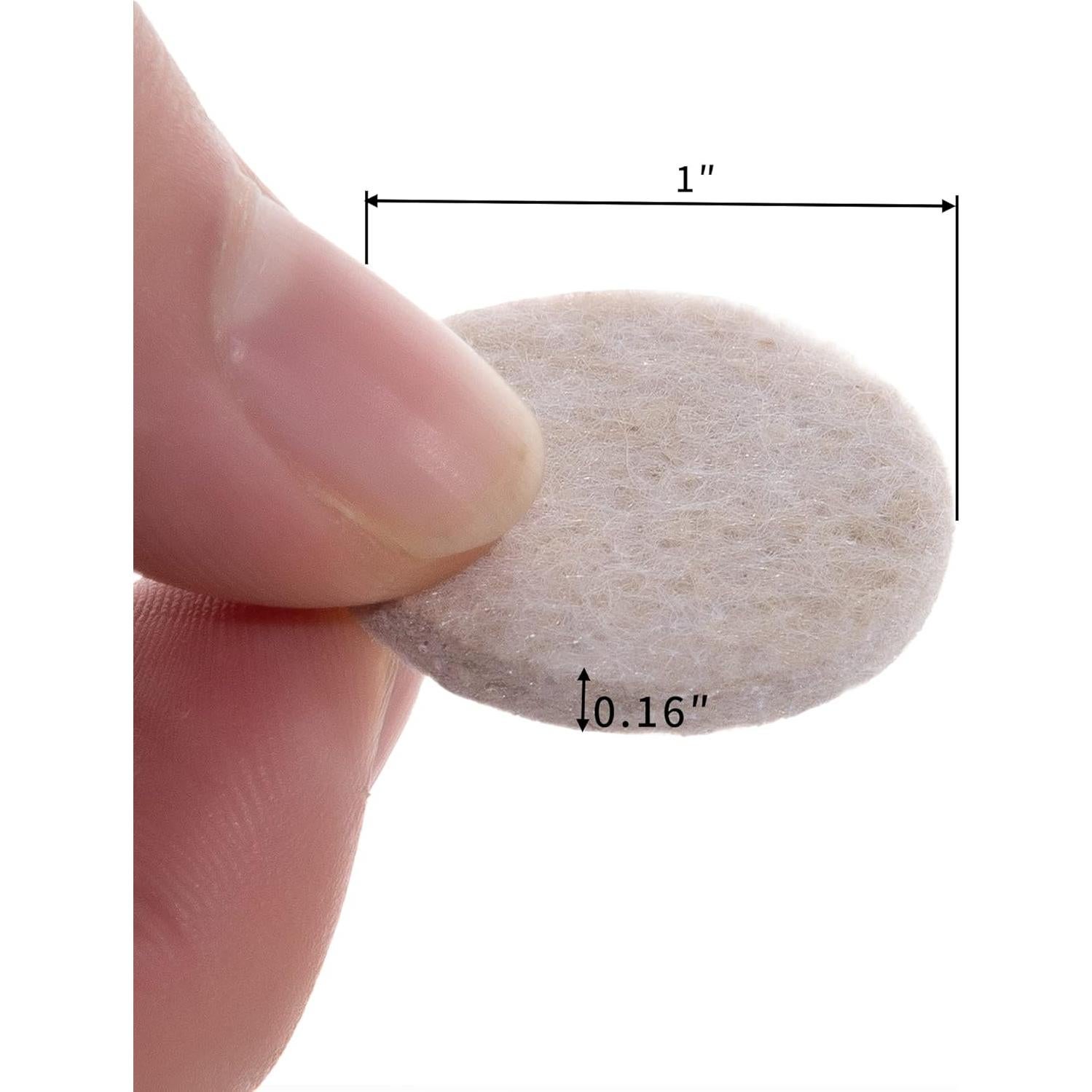 Almohadillas de Fieltro Autoadhesivas ZY 48 Pcs Beige 2.54 cm