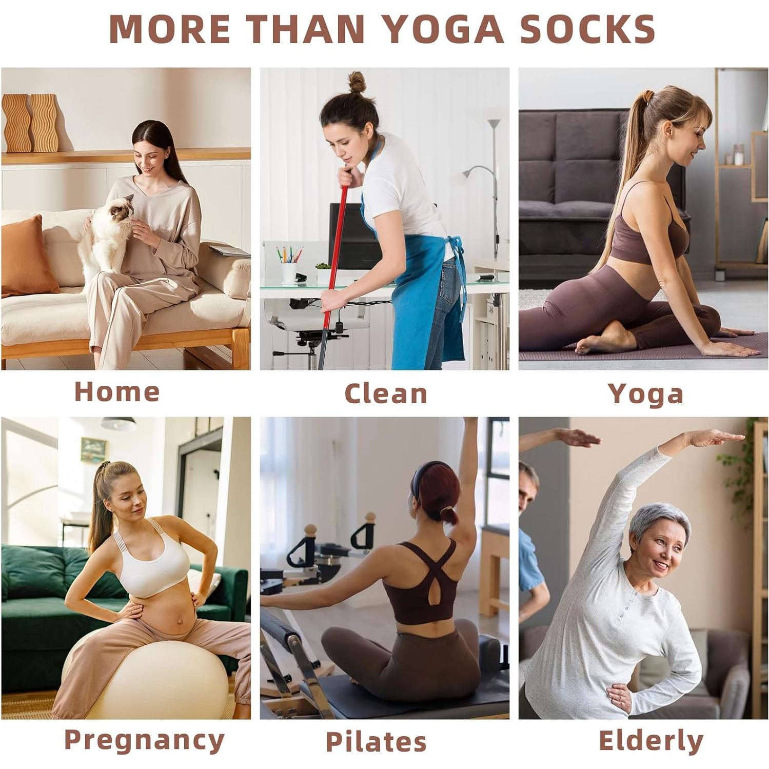 Calcetines Antideslizantes para Mujeres Gstuoer 4-Pack