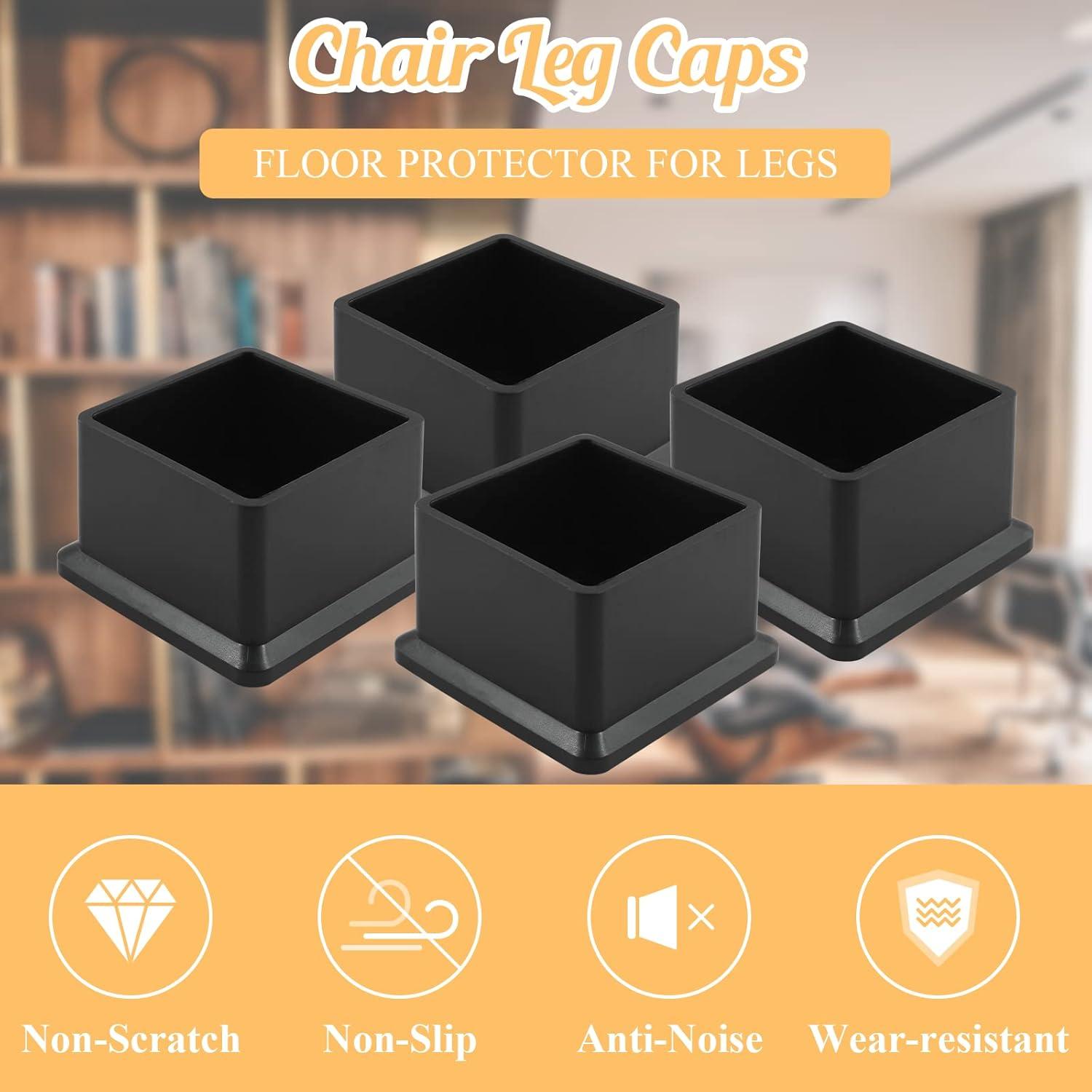 12 Tapones de Pierna de Silla HARSKIYER 38x38mm Antideslizantes